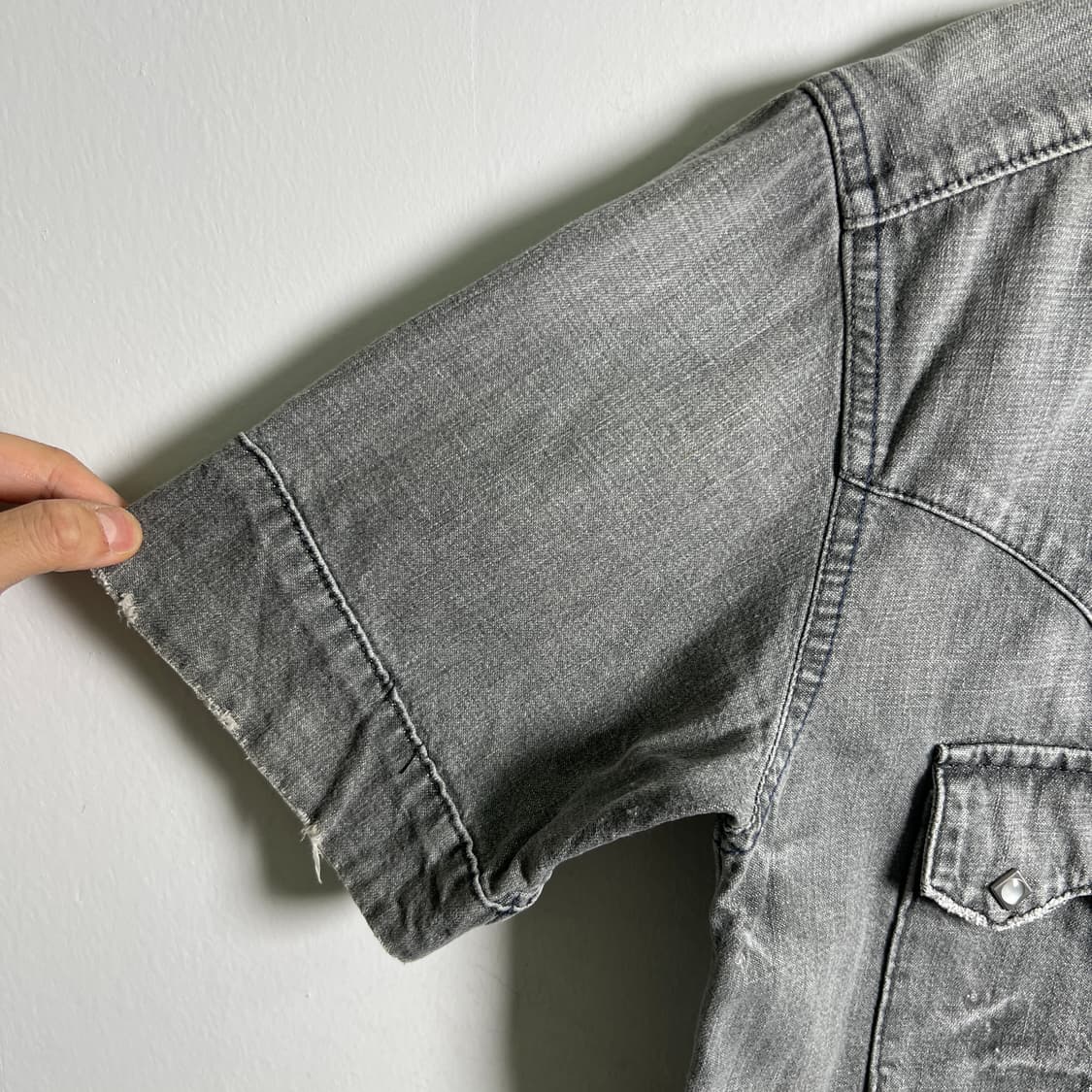 리바이스 레드루프 웨스턴 데님 반팔 셔츠 L 상품이미지7