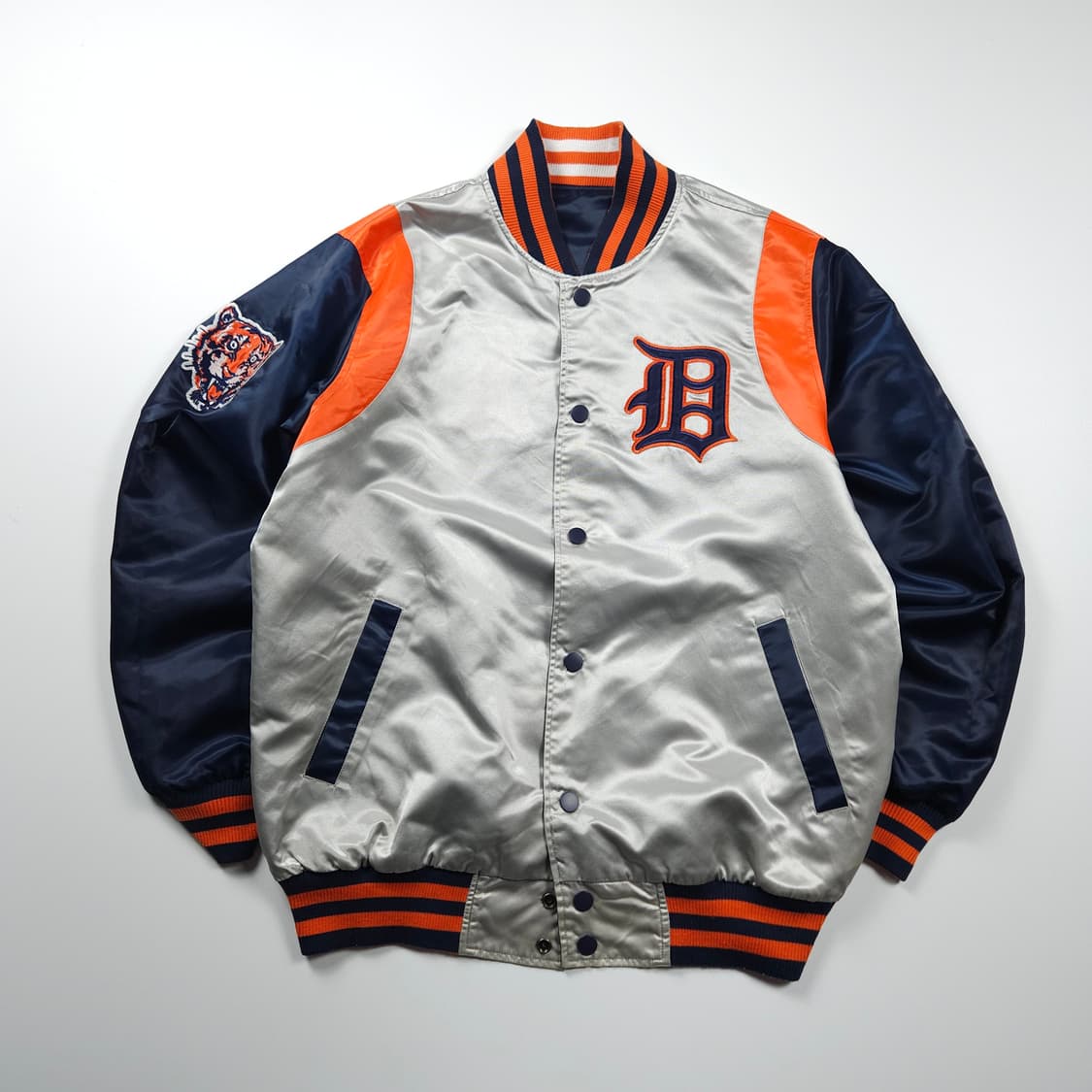 G-lll MLB 디트로이트 타이거즈 베이스볼 양면 바시티 자켓 (XL) 상품이미지1