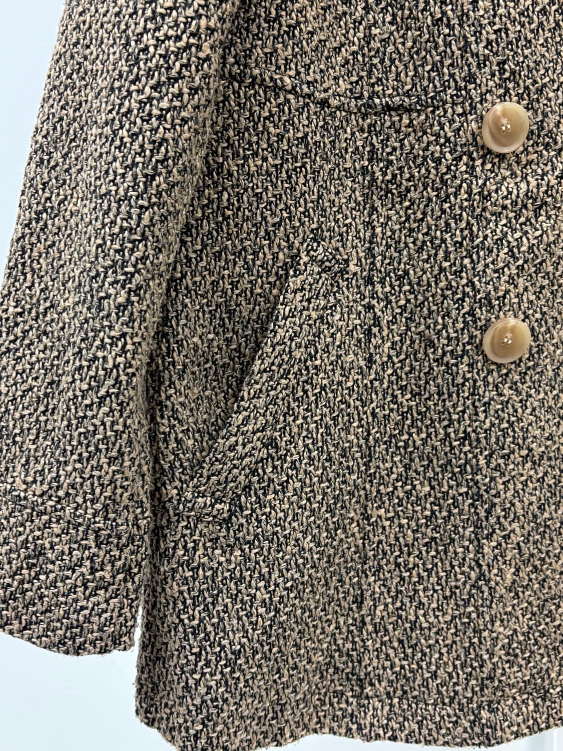 빈티지 브라운 하프 코트 상품이미지6