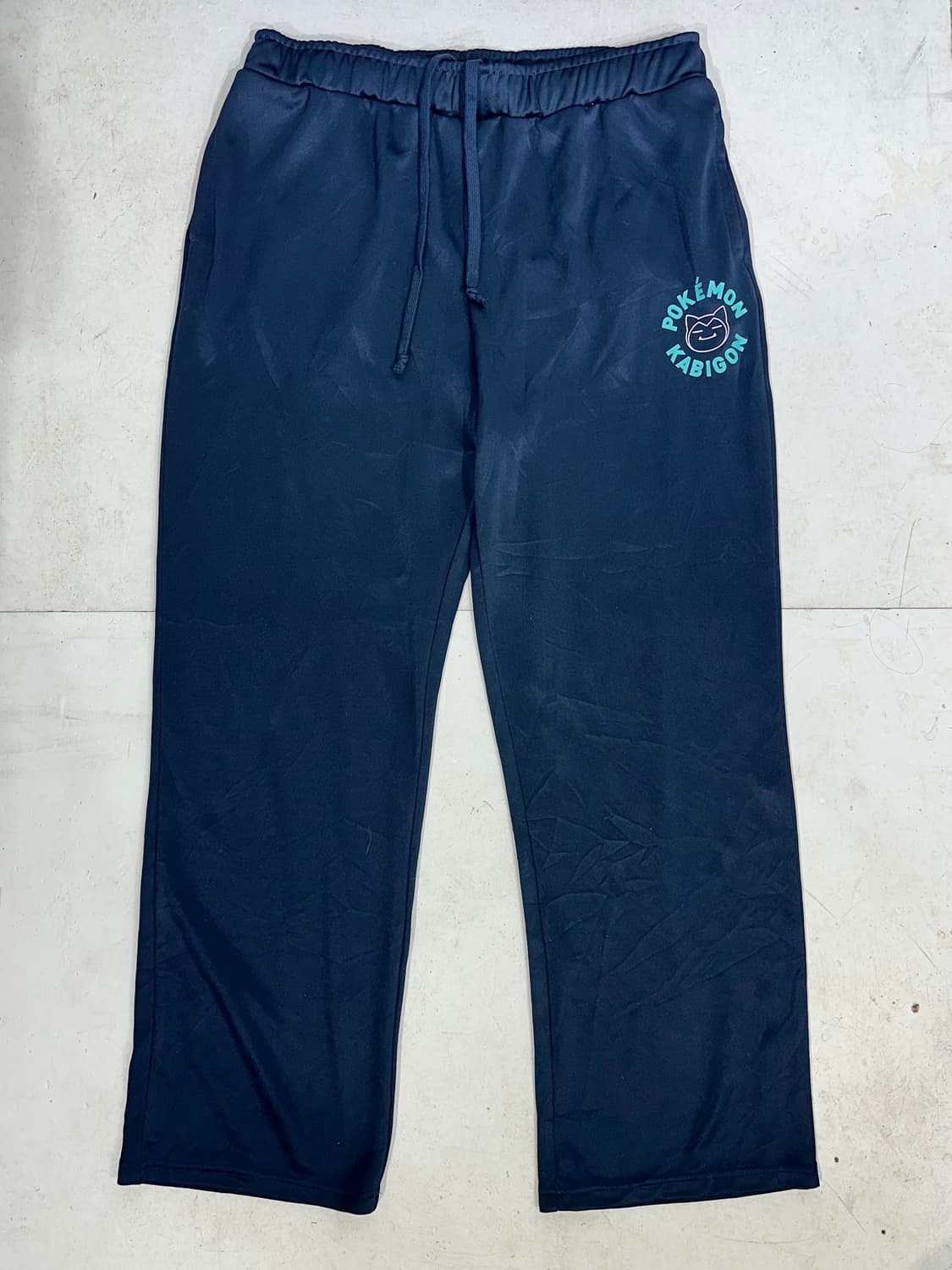 빈티지 네이비 포켓몬 데드스탁 잠만보 와이드 트레이닝 추리닝 팬츠  상품이미지4