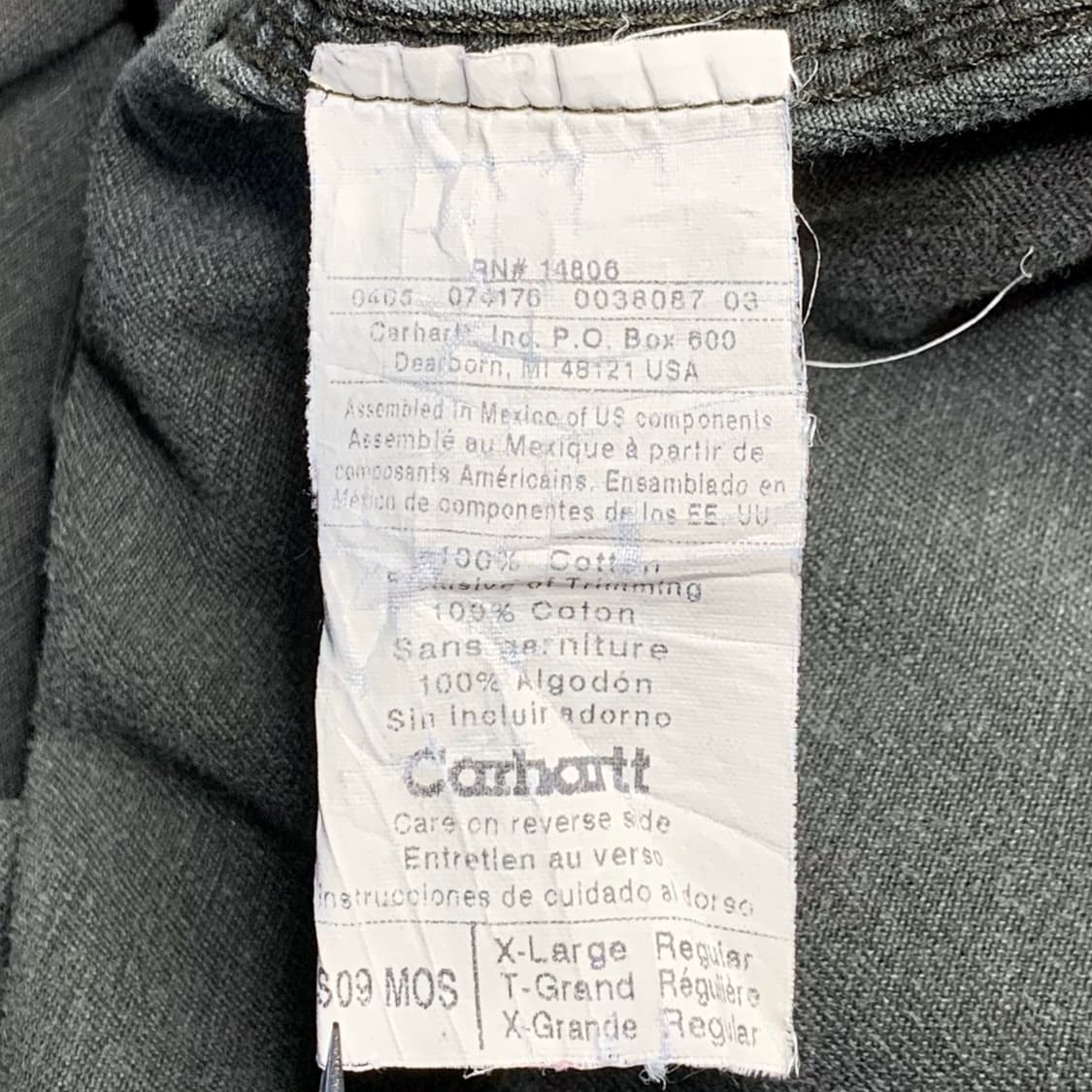 [XL] 칼하트 헤비코튼 워크셔츠 차콜 그레이 상품이미지5