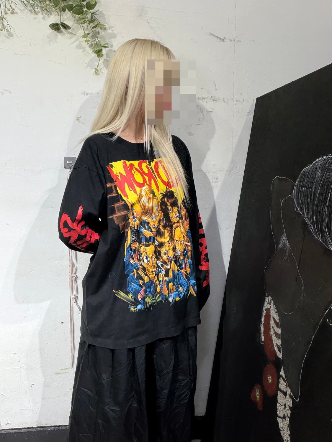 스키드 로우 헤비 메탈 락 밴드 롱슬리브 긴팔티 밴드티 L 상품이미지2