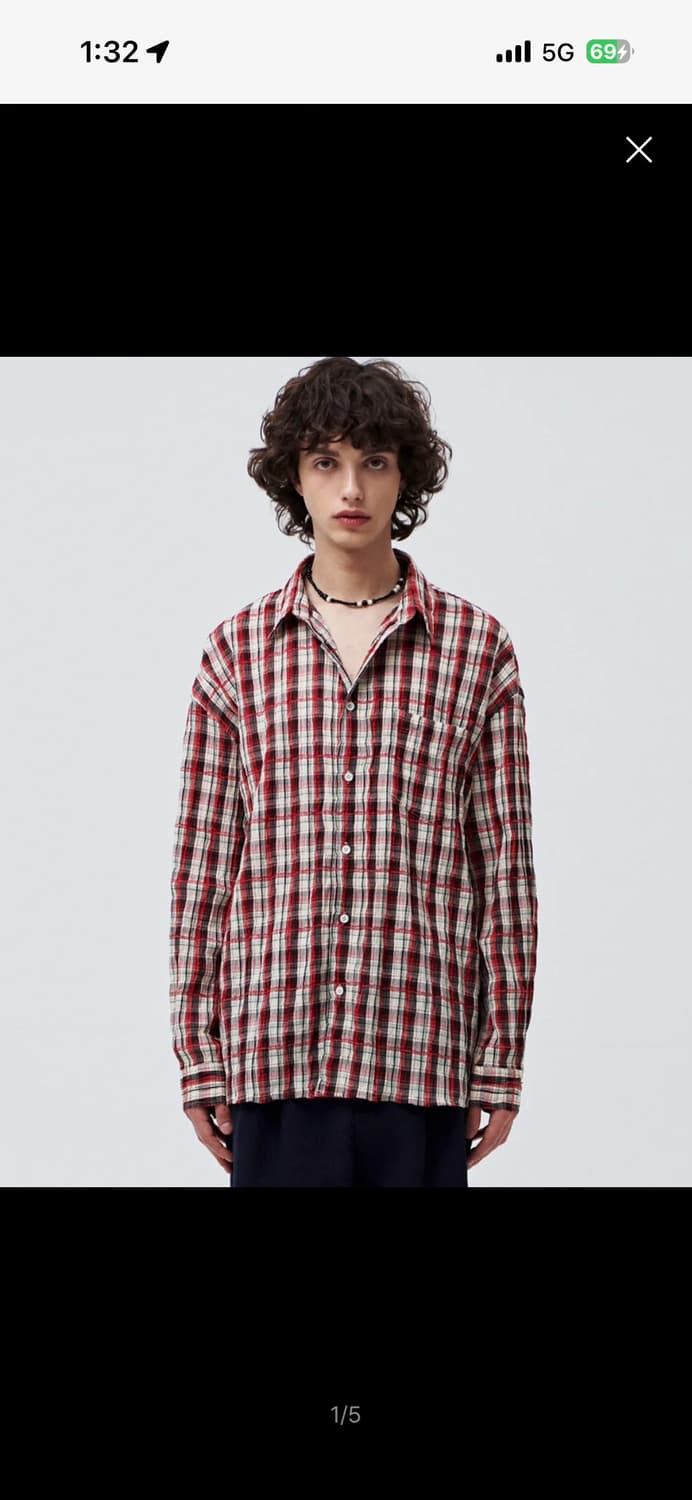 애니타임로릭 Iris shirt-Red 셔츠 상품이미지1