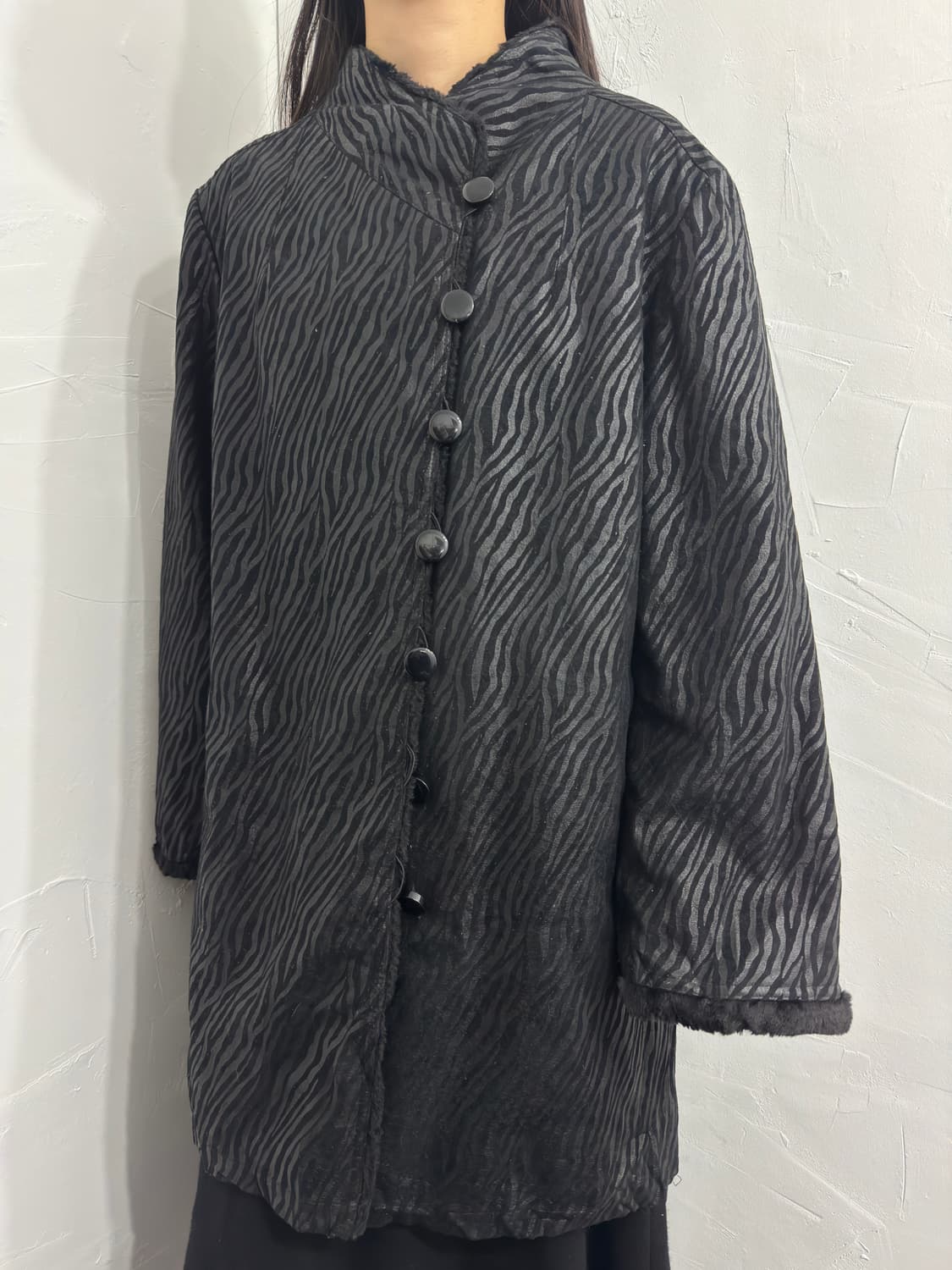 zebra fur coat 상품이미지3
