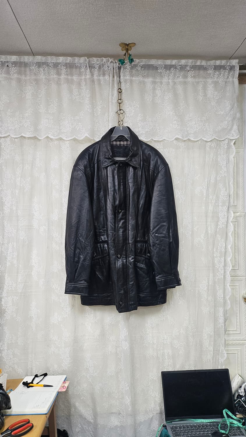 남성 블랙 양가죽 사파리형 자켓 상품이미지1