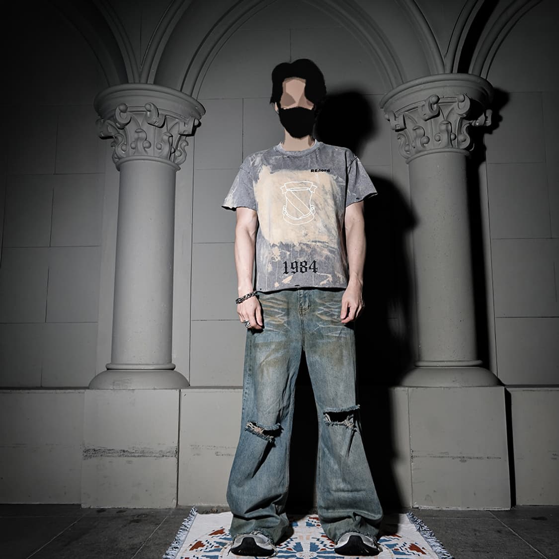 Vintage Wash 1984 semi crop Tee 상품이미지5