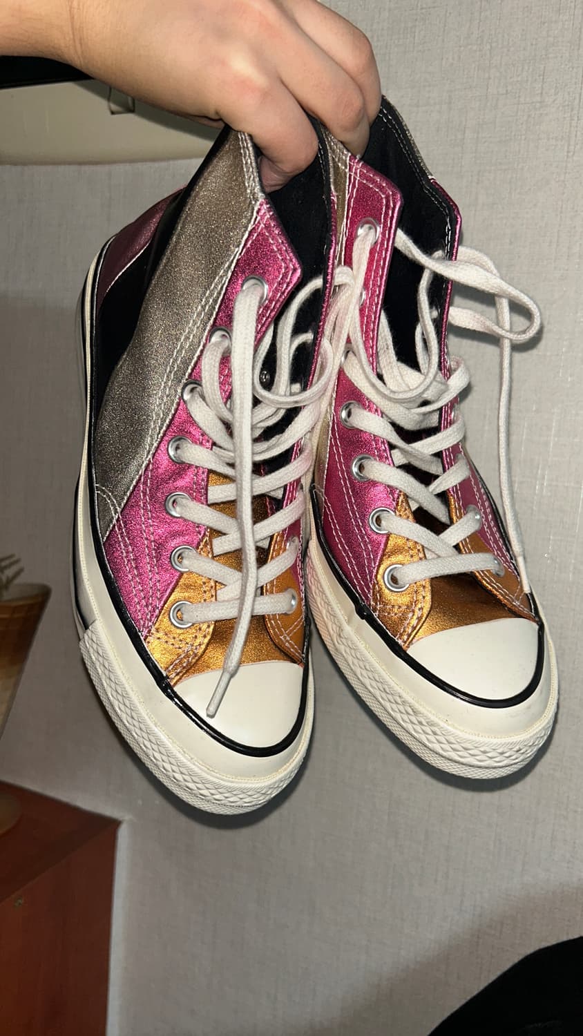 레어 y2k 컨버스 척70 메탈릭 레인보우 상품이미지1