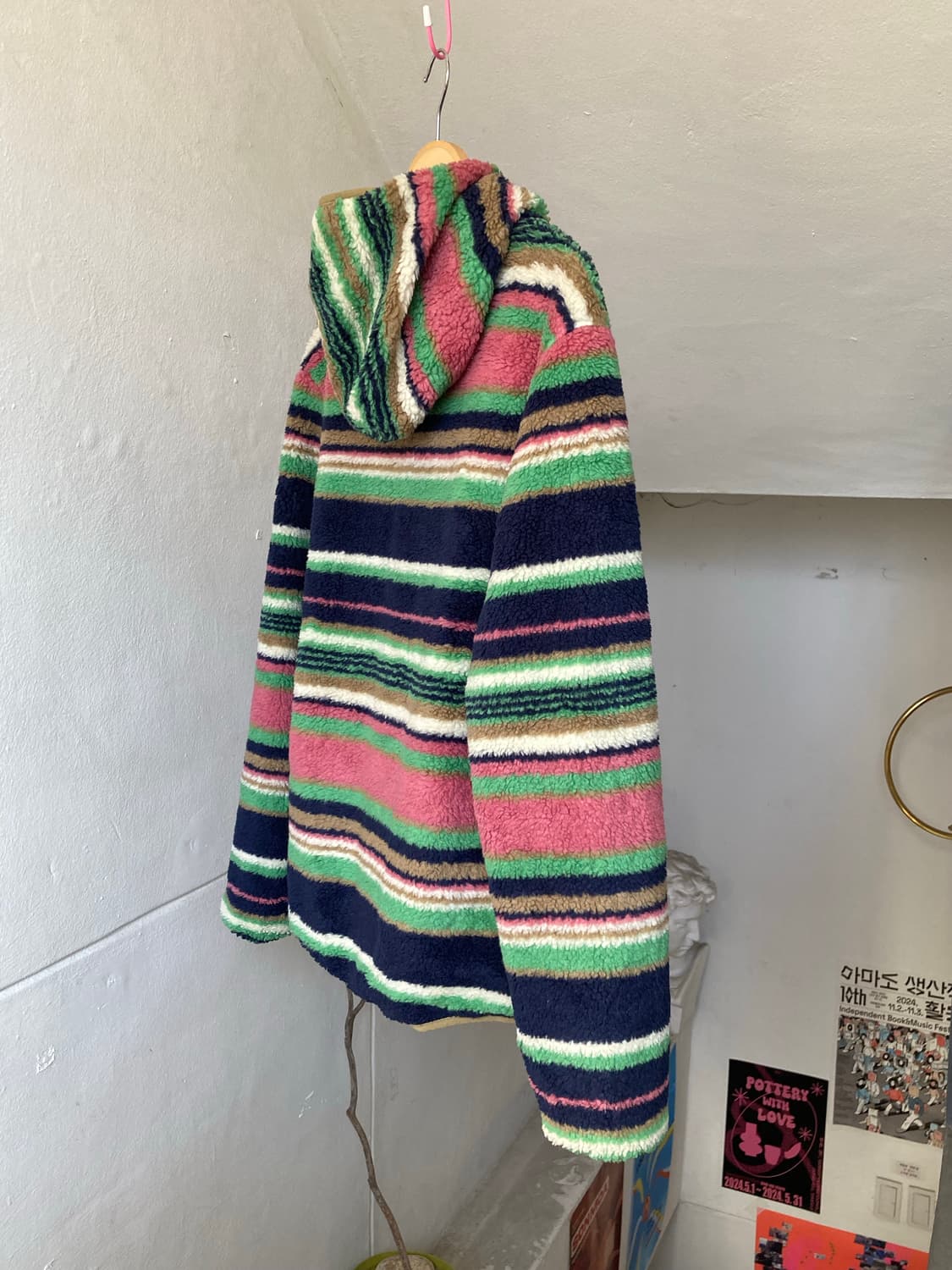 캠핑용 스트라이프 뽀글이 후리스 상품이미지8