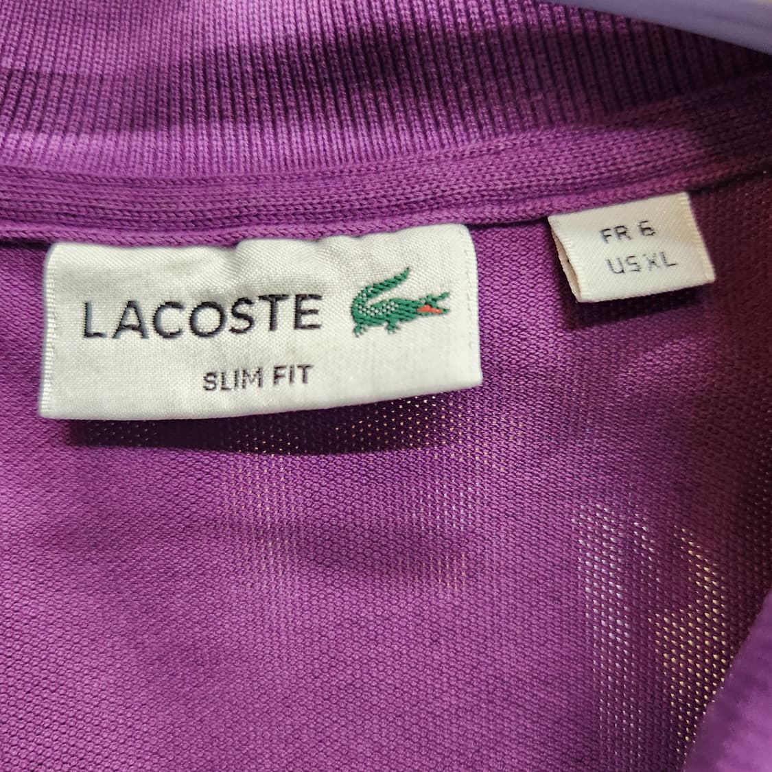 라코스테 로고 퍼플 반팔카라 6(L) 남여공용 상품이미지5