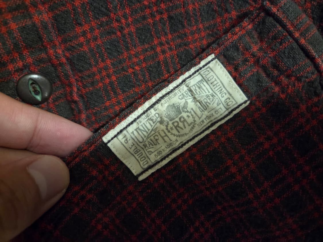 RRL 더블알엘 플래드 체크 워크 셔츠 M 상품이미지6