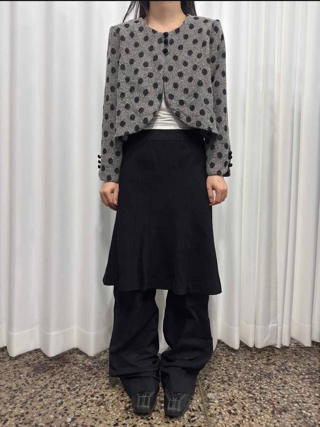 dot crop jacket 상품이미지2