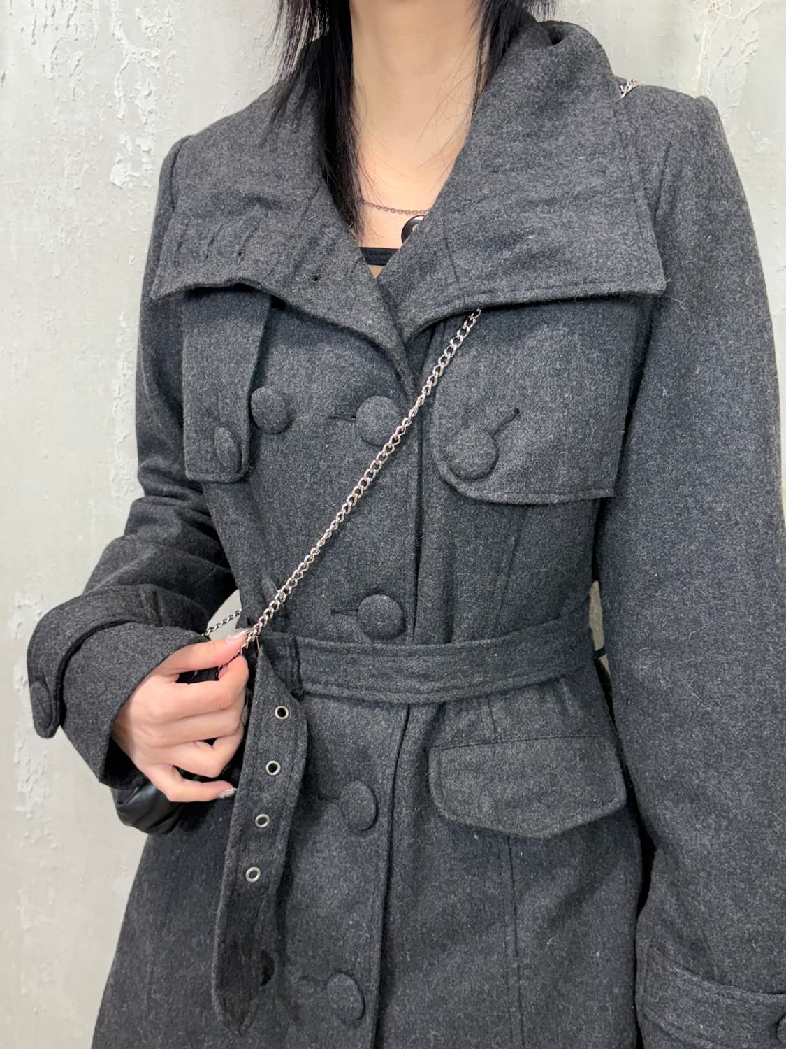 High Neck Wool Coat 상품이미지3