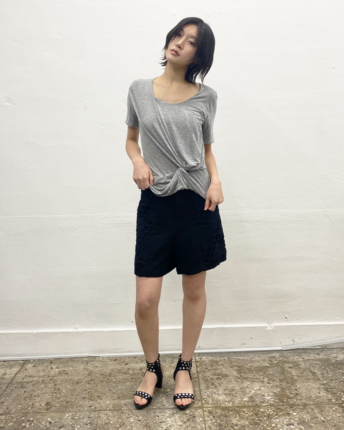 앤 발레리 해쉬 노트 프론트 티셔츠 상품이미지3