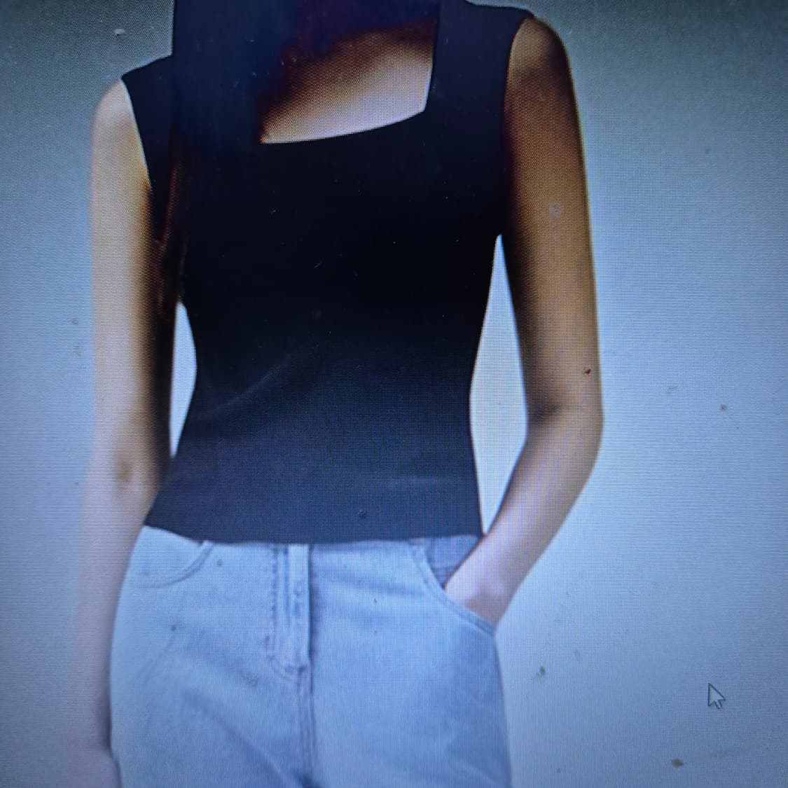 55)잇미샤 스퀘어라인 니트탑 ITP3BPO730 상품이미지2