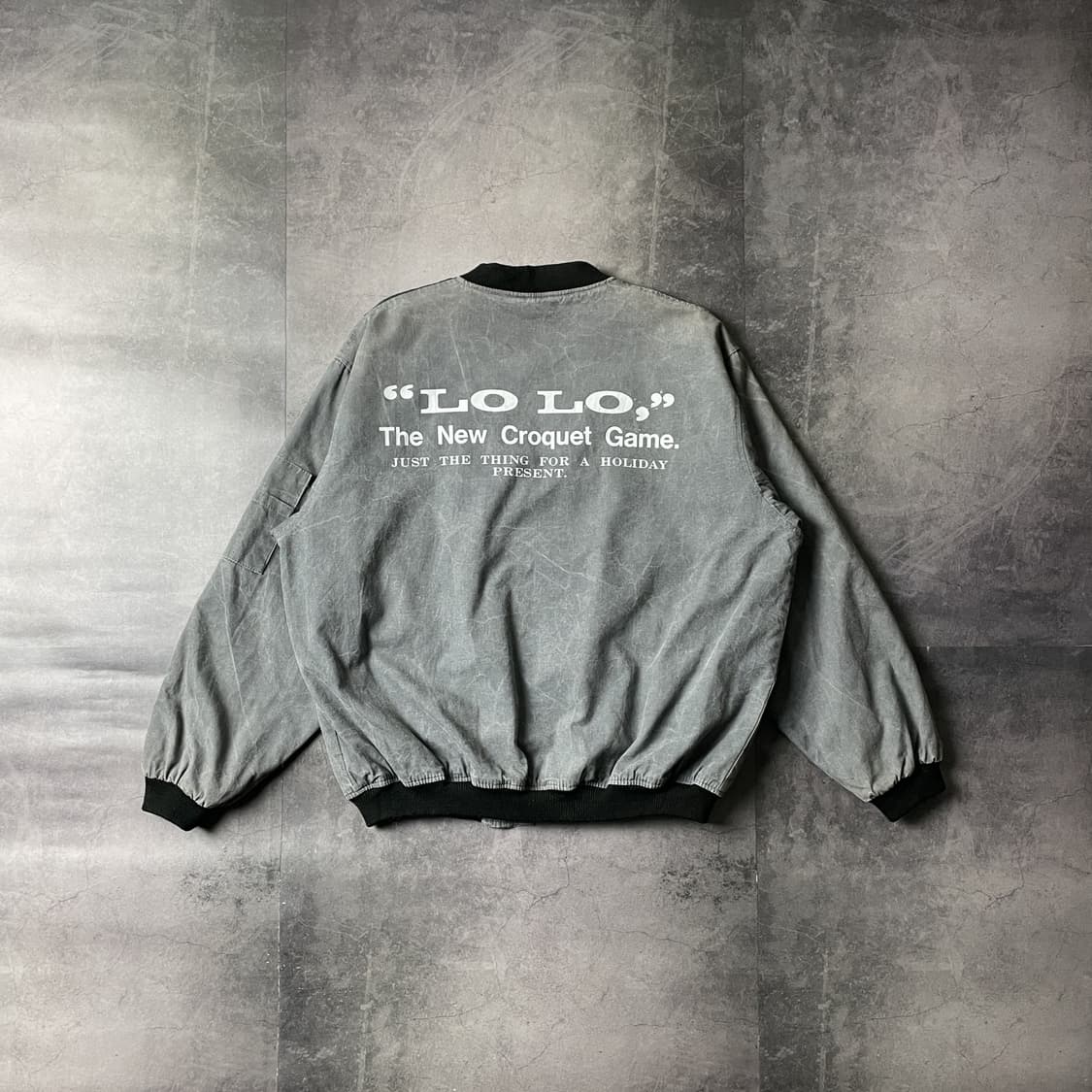 UNKNOWN 빈티지 그레이그린 브이넥 봄버 자켓 A00405 상품이미지6