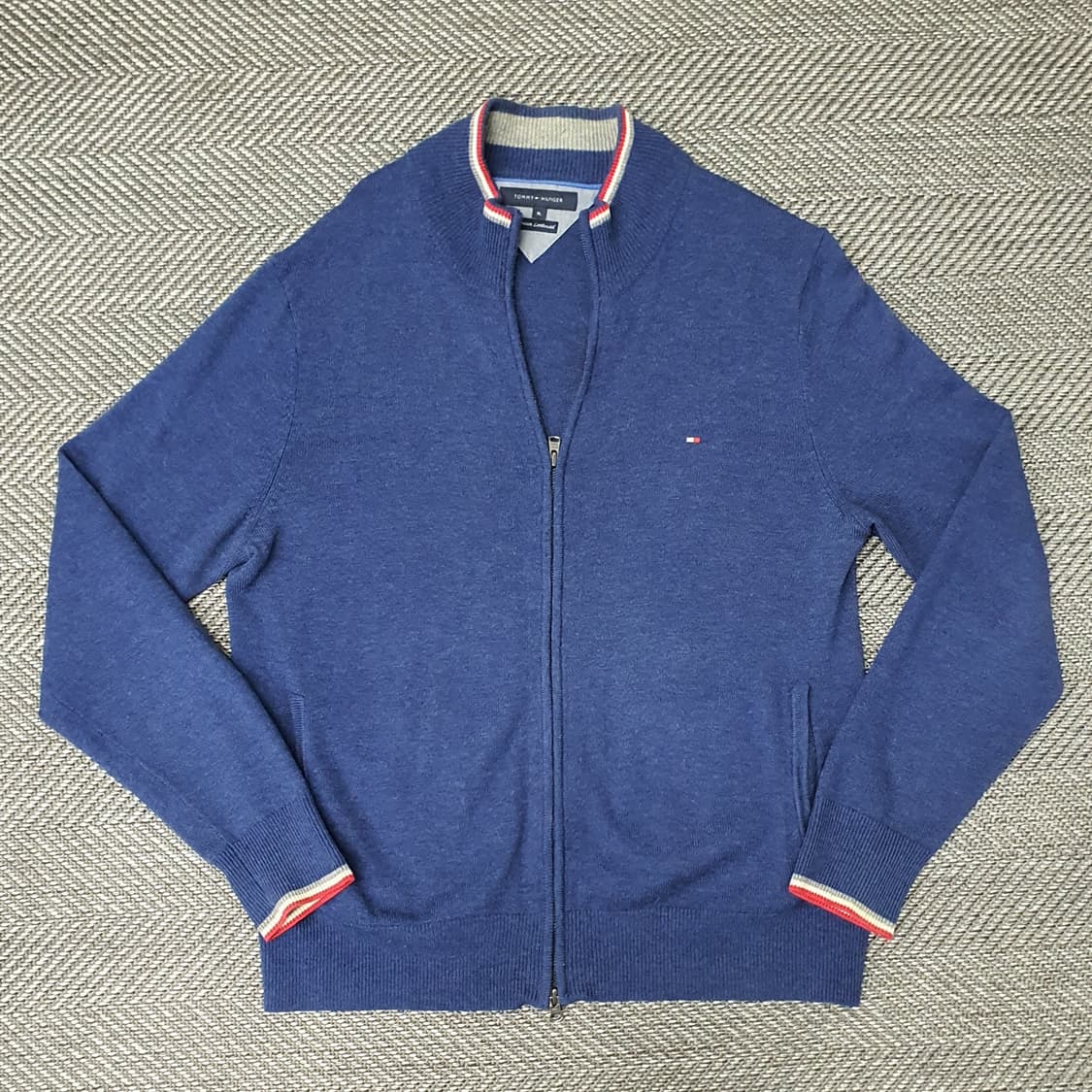 타미힐피거 울100 니트 집업 가디건 남자105 상품이미지1