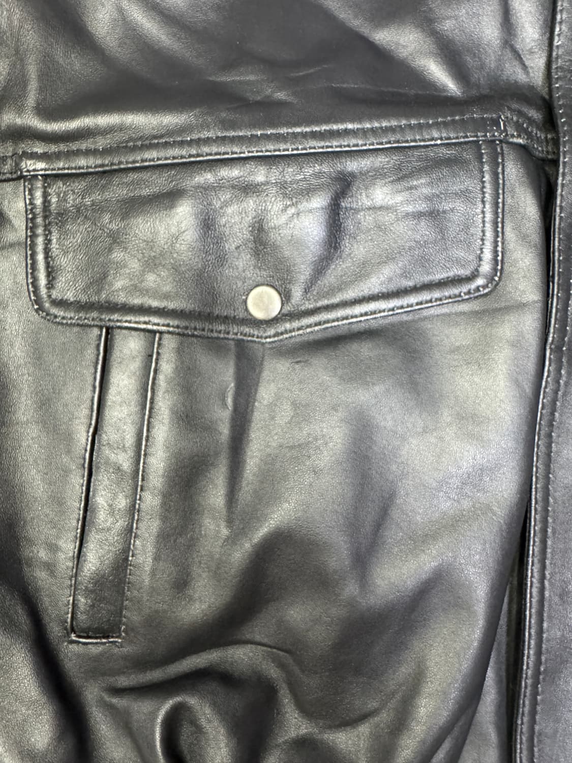 빈티지 양가죽 집업 봄버 자켓 LL 상품이미지3