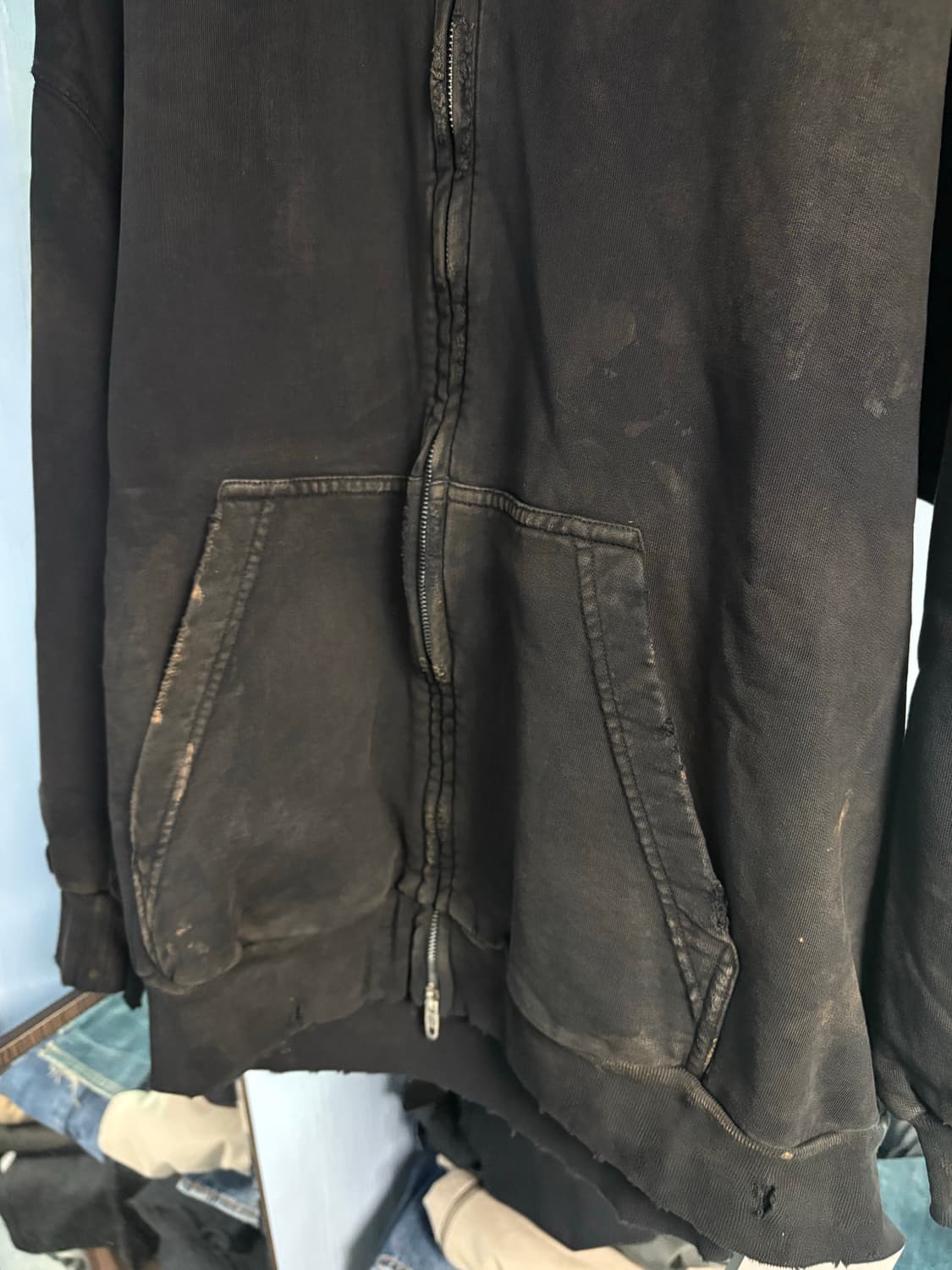 23SUMMER 발렌시아가 스몰핏 머드 후드 집업 XS 새상품 상품이미지3