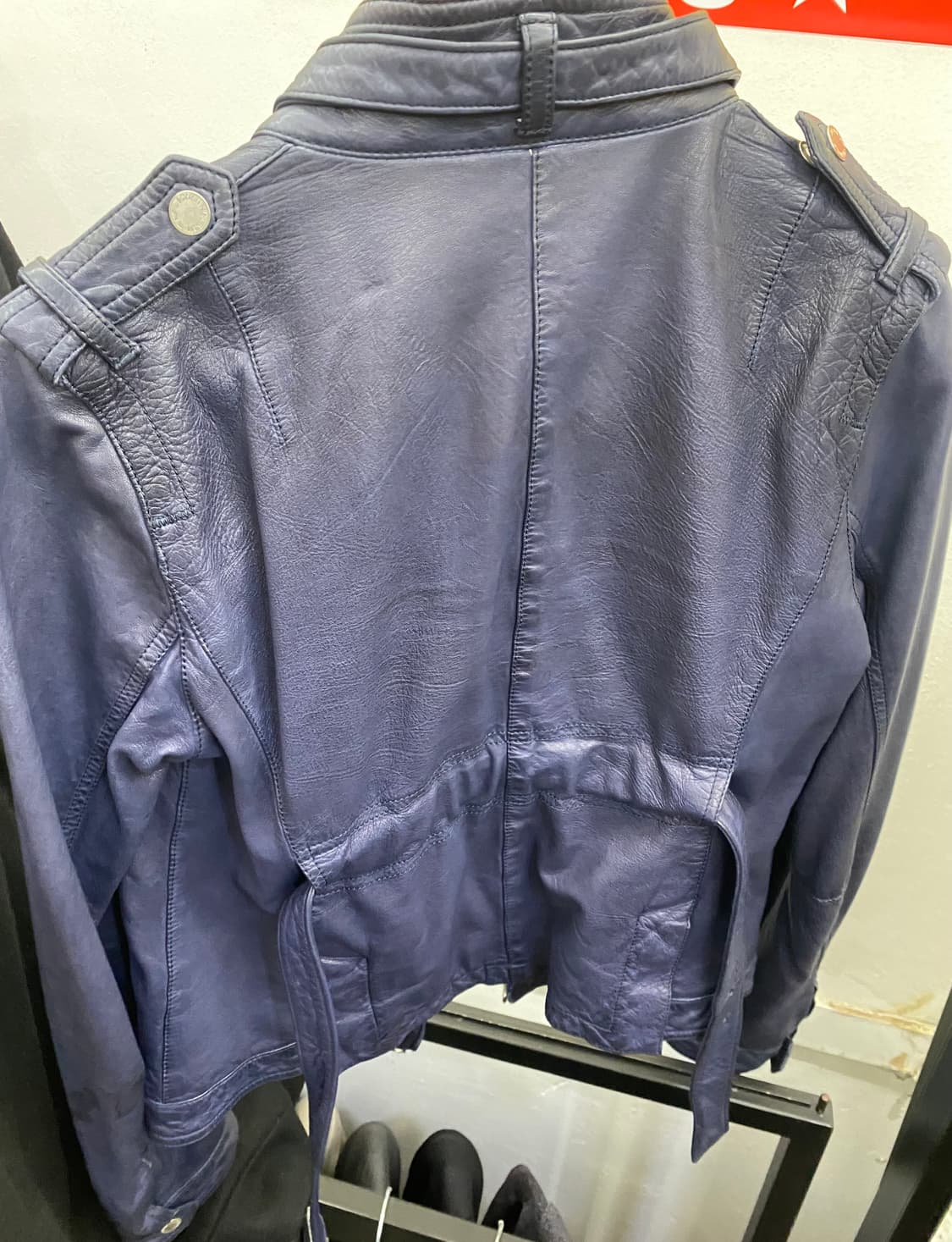 Neil Barret Blue Leather Jacket 상품이미지4