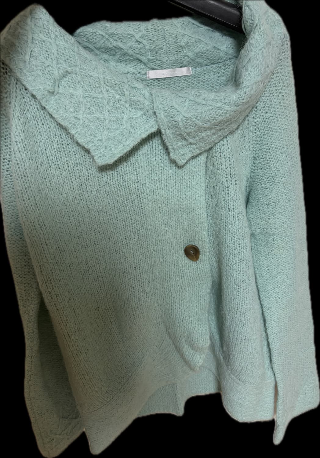 민트 사이드단추 니트가디건 상품이미지2