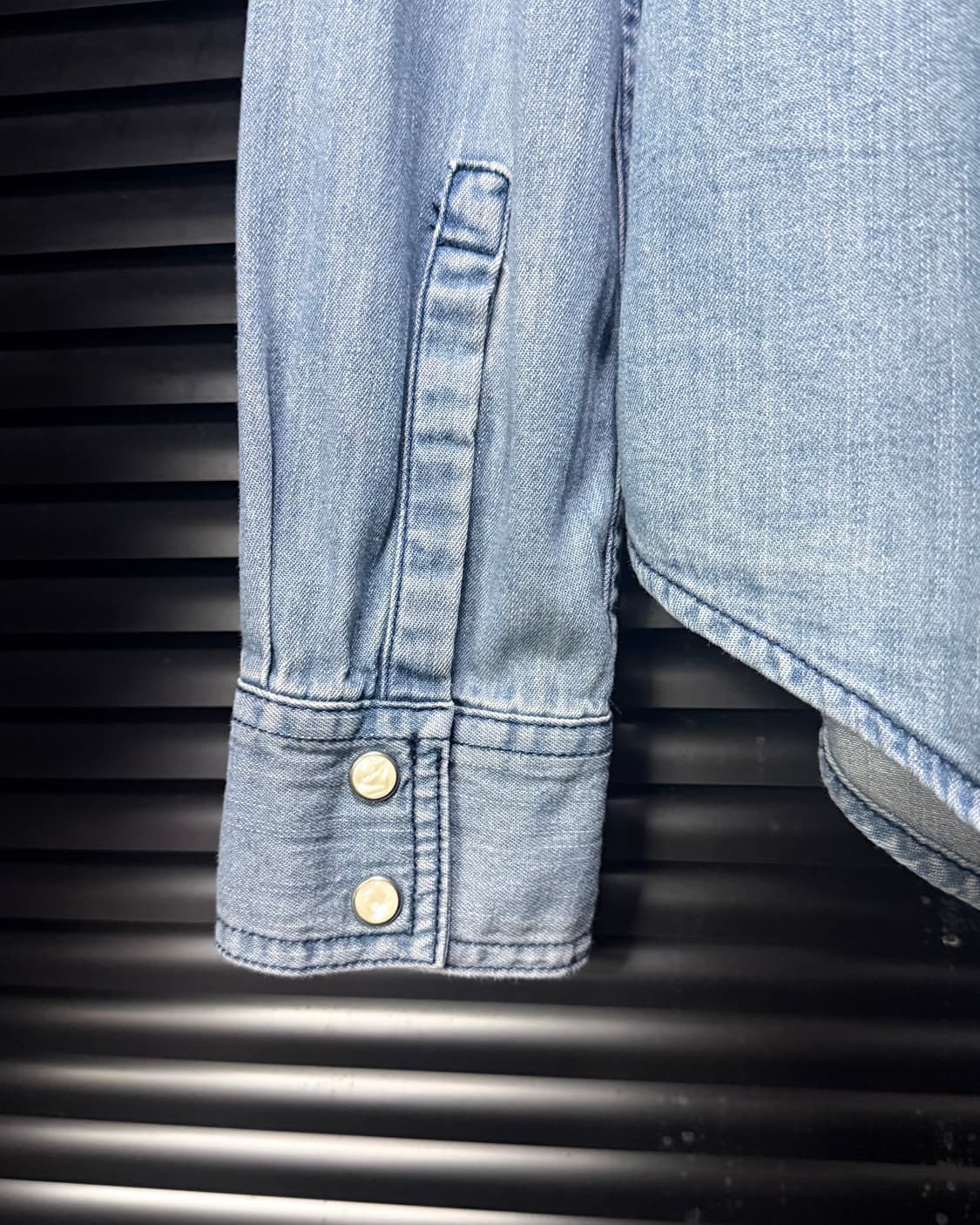 리바이스 워싱 데님 연청 웨스턴 셔츠 남방 M 95 워크 긴팔 투포켓  상품이미지6