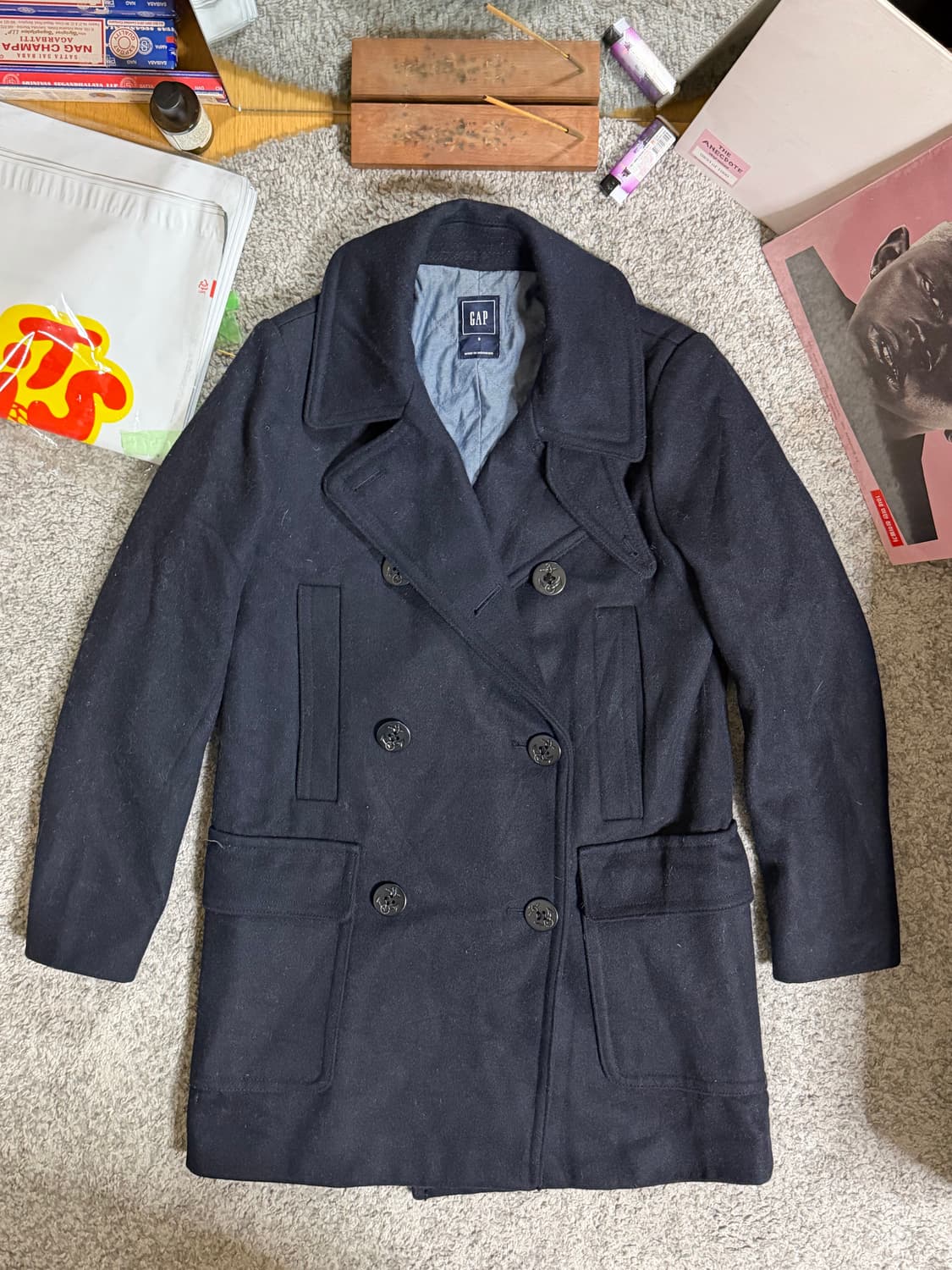 GAP 갭 울혼방 네이비 피코트 상품이미지1