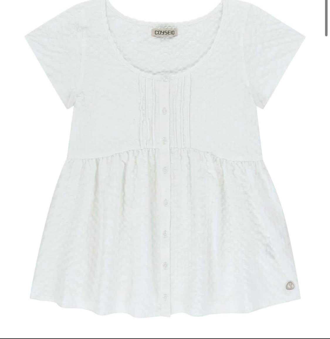 코이세이오 핀턱 화이트 블라우스 상품이미지1