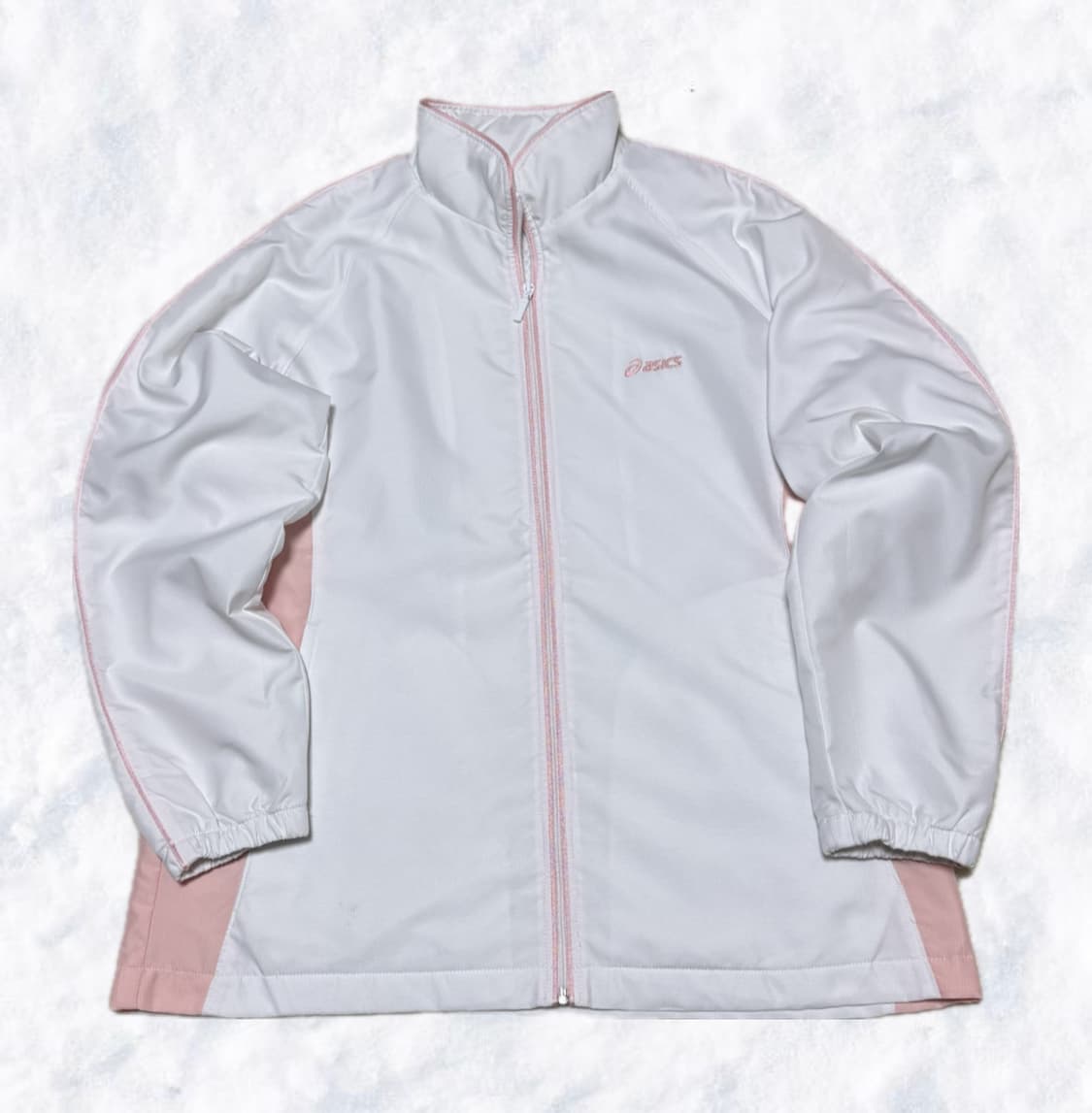 아식스 일본 화이트 핑크(피치) 바람막이 상품이미지1
