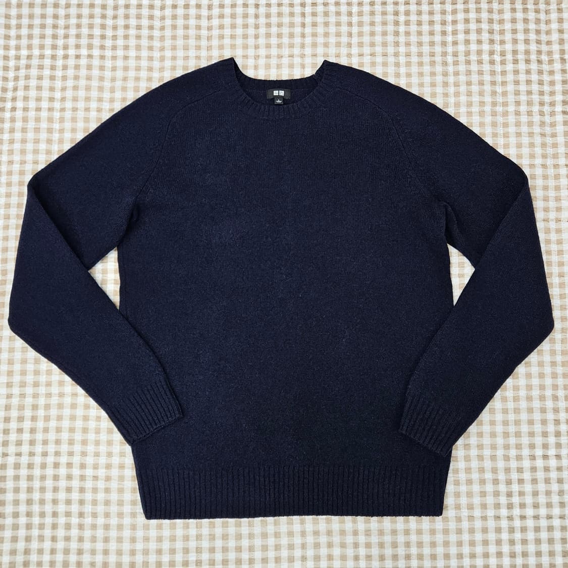 유니클로 울100 긴소매 니트 남자100 상품이미지1