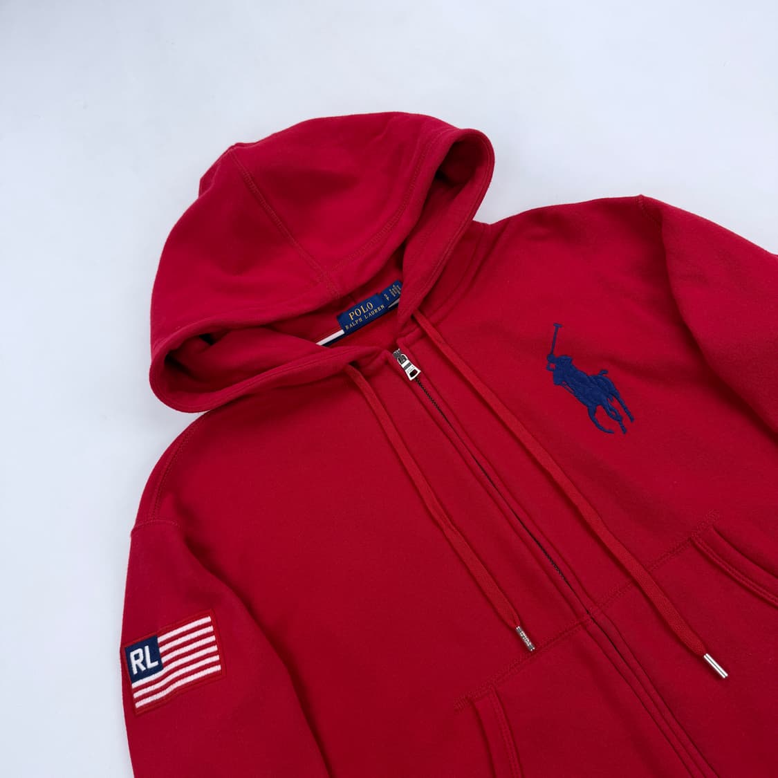 폴로 랄프로렌 빅포니 성조기 후드집업 상품이미지2