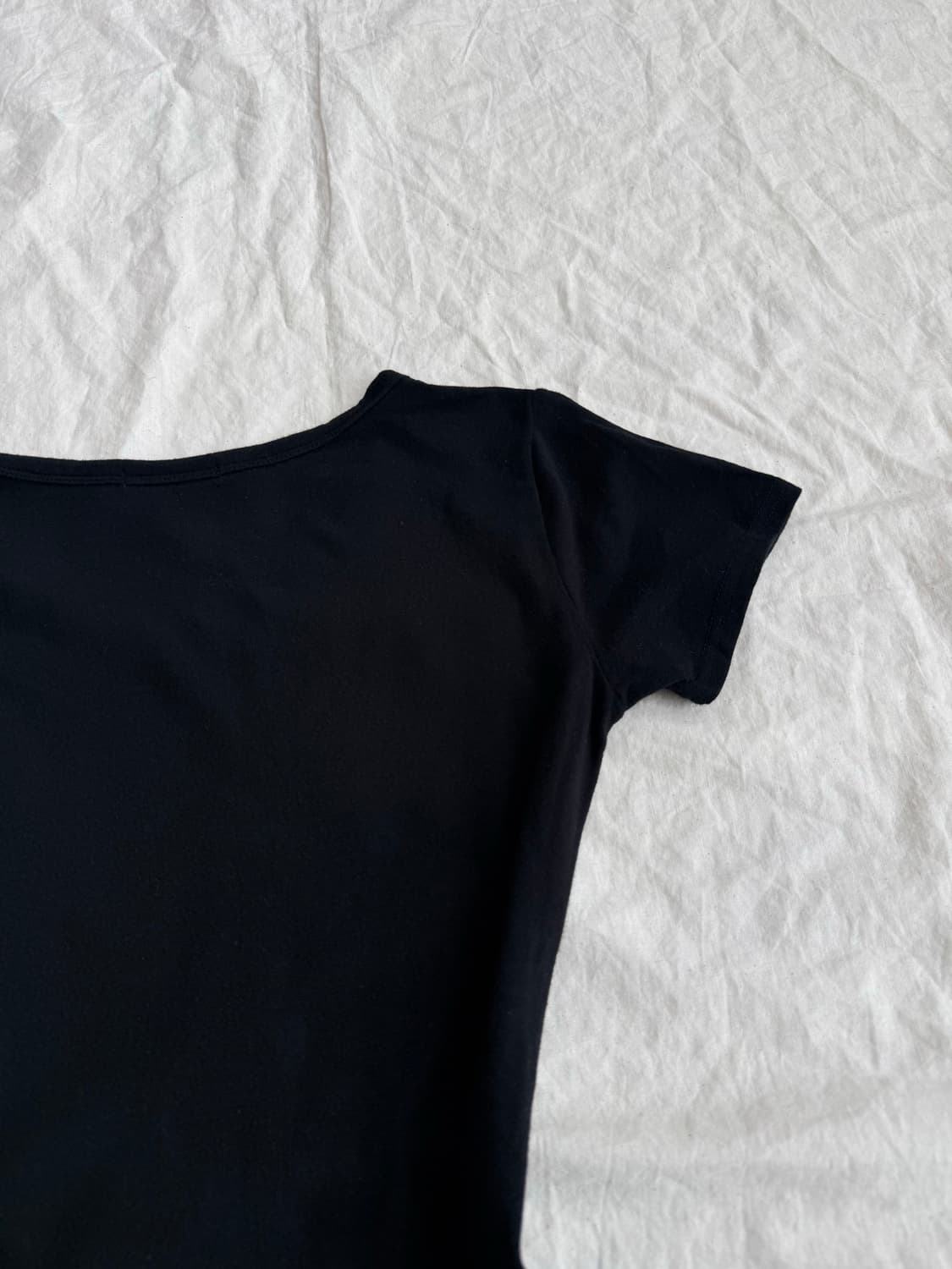 블랙 y2k 00’s 딱붙 프린팅 반팔 상품이미지6