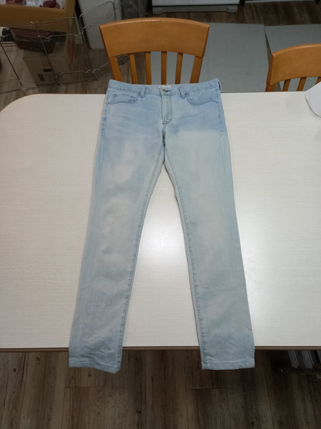 32 유니끌로 스판 슬림일자진 연청 32-359 상품이미지1