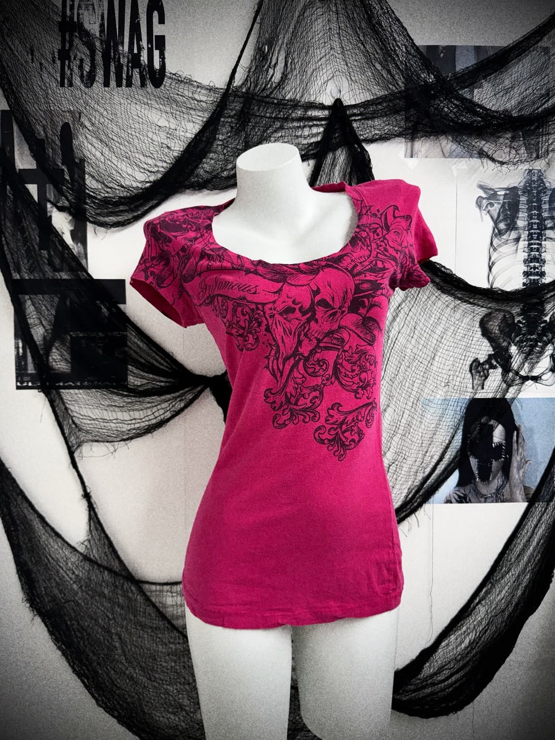 00s skull printing halfsleeve 상품이미지1