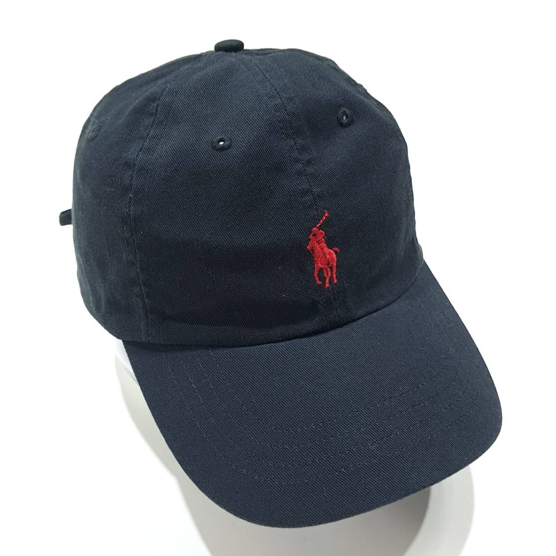 CL838 폴로 레드포니 블랙 볼캡 모자 상품이미지2
