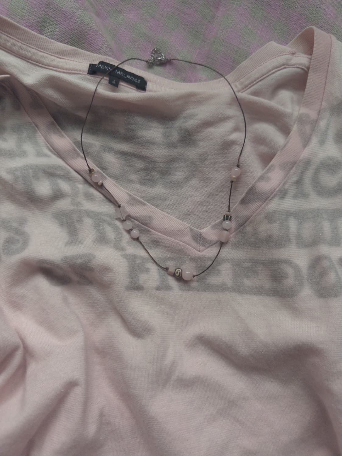 light pink necklace 라이트 핑크 목걸이 핸드메이드 상품이미지7
