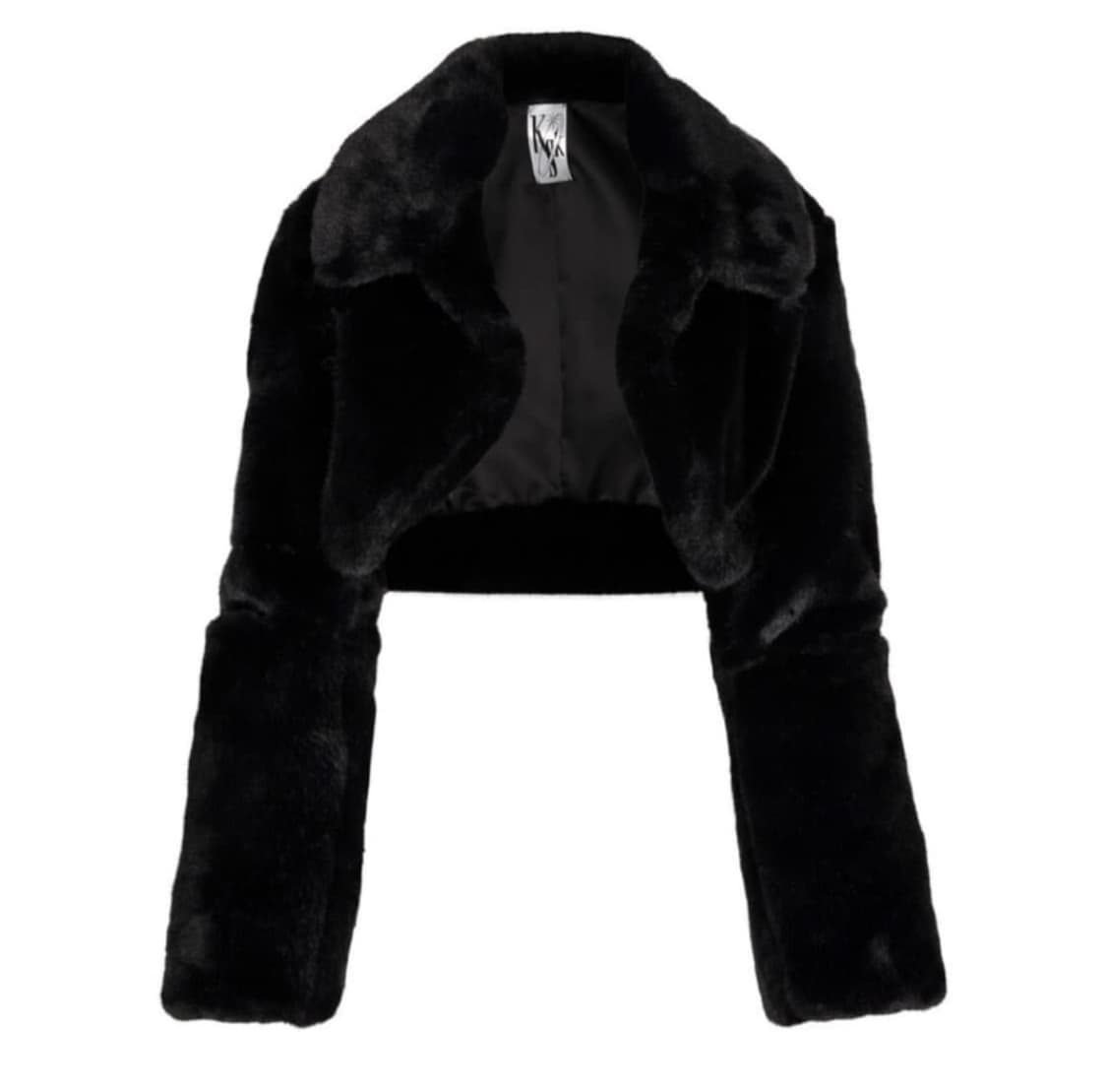 Kashiko 카시코 퍼자켓 볼레로 블랙 상품이미지1