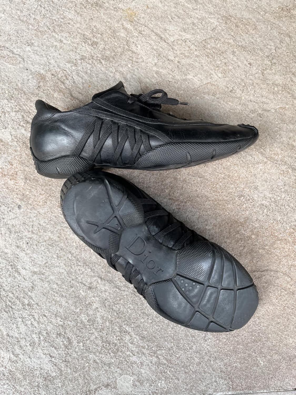 디올 2003aw 블랙 레더 코르셋 스니커즈 상품이미지2