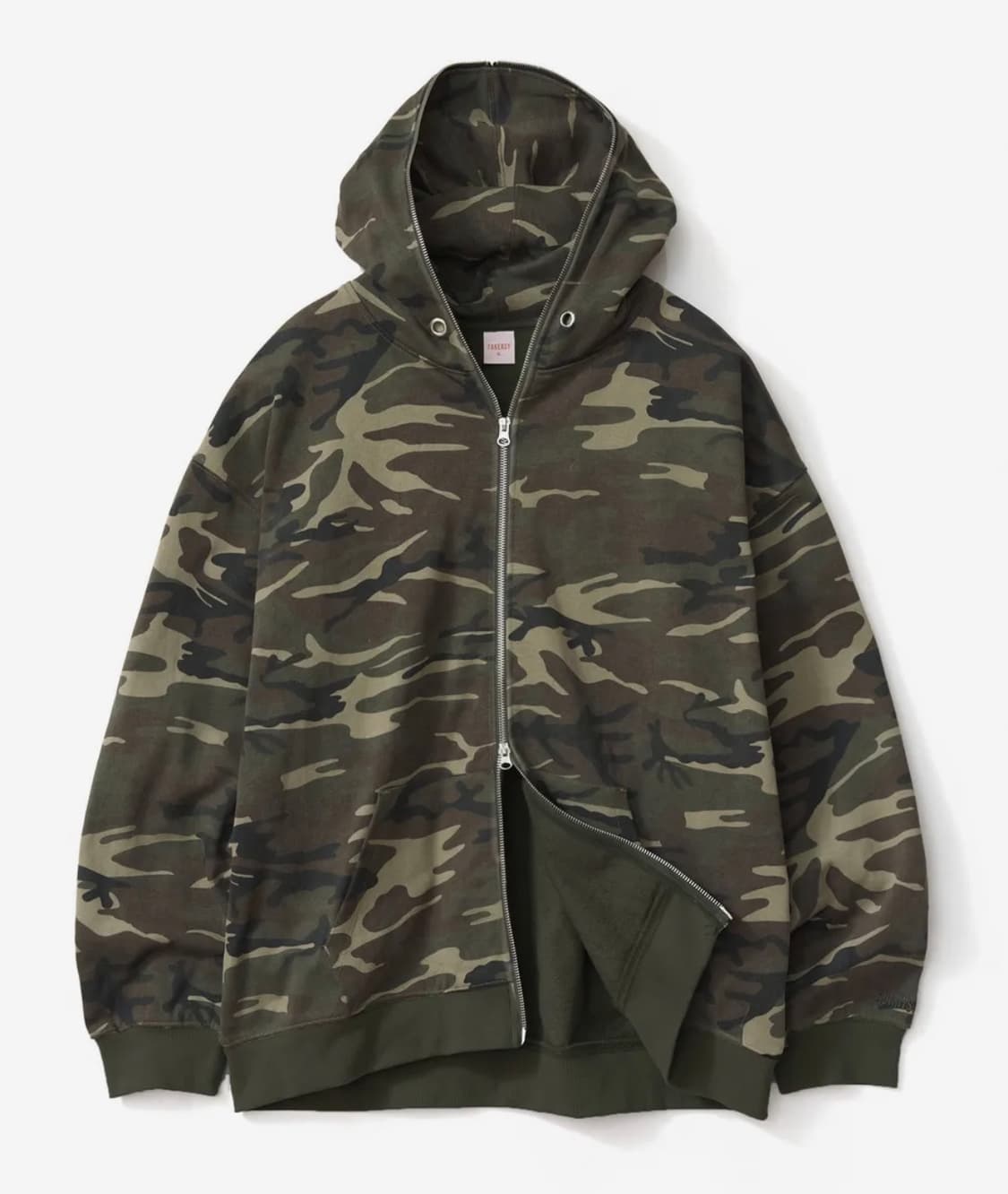 자이언트핏 솔리드 후드집업 (카모베이지) 상품이미지1