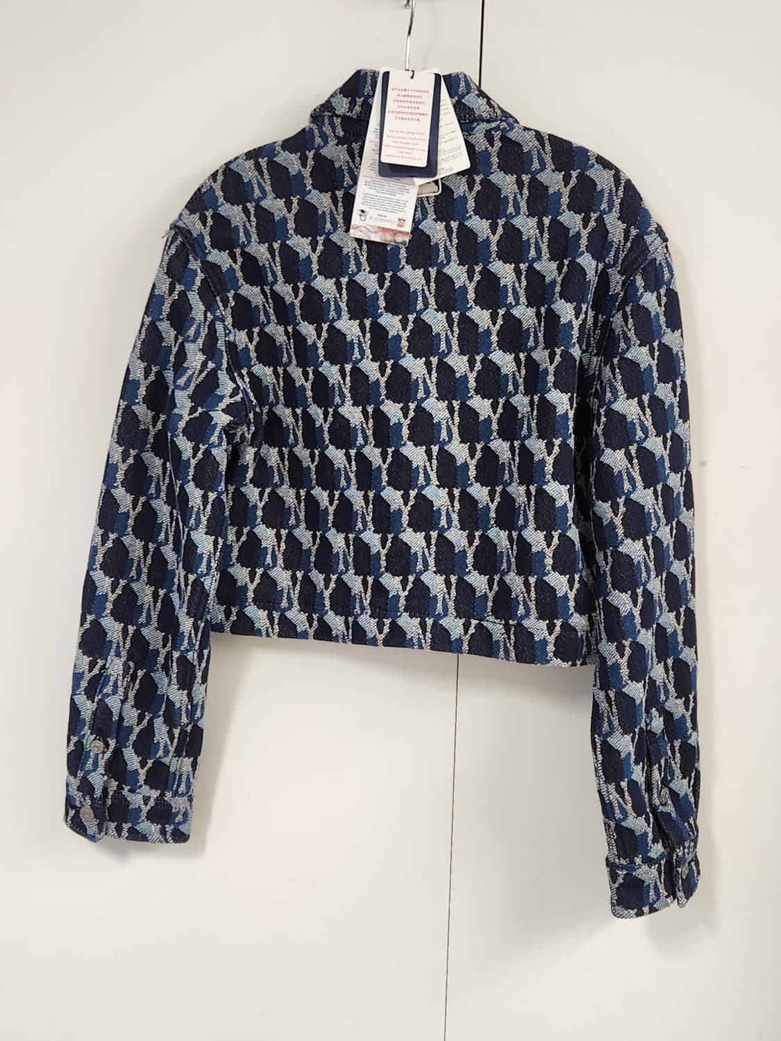 MLB 새상품 큐브 모노그램 자카드 데님 셔츠 90 상품이미지3