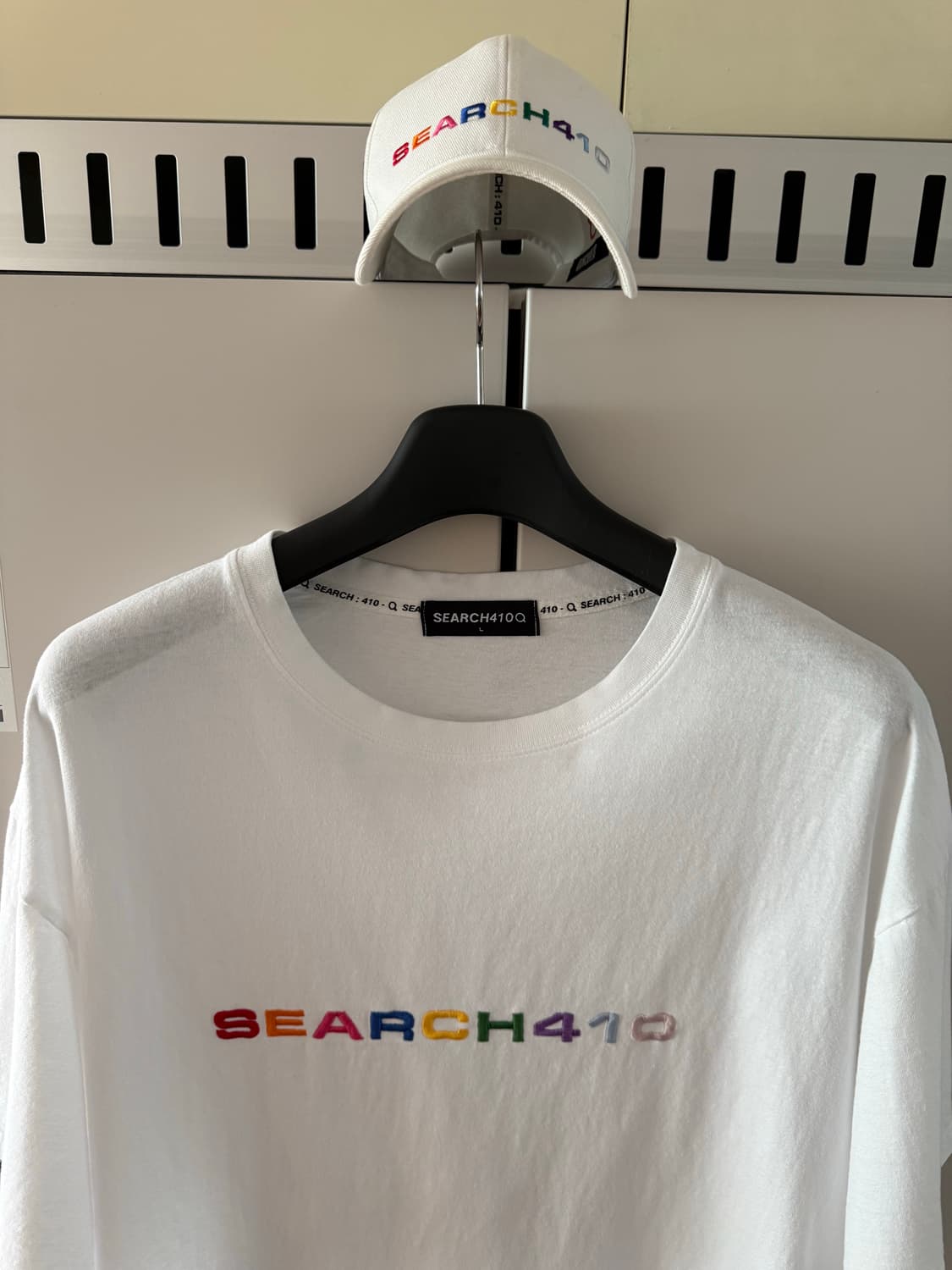 서치410 화이트 반팔 티셔츠 + 볼캡 세트 105-110사이즈 상품이미지2