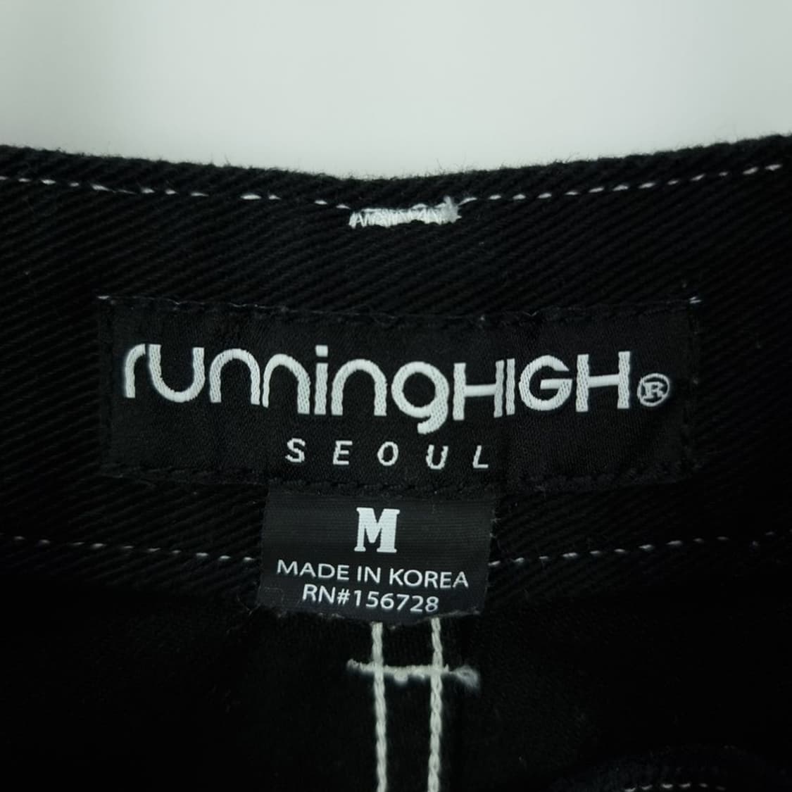 [러닝하이] 스트치 더블니 카펜터 와이드 팬츠 블랙 M19173 상품이미지7