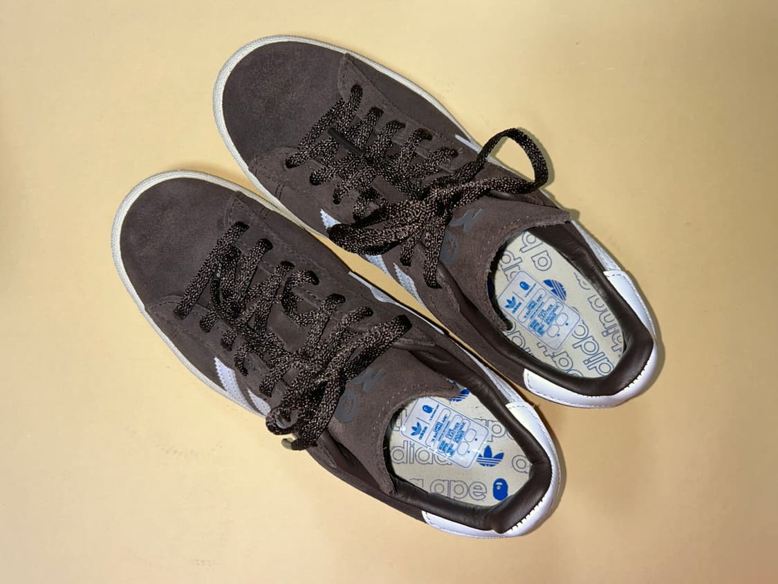 아디다스 x 베이프 캠퍼스 80s 브라운  상품이미지5