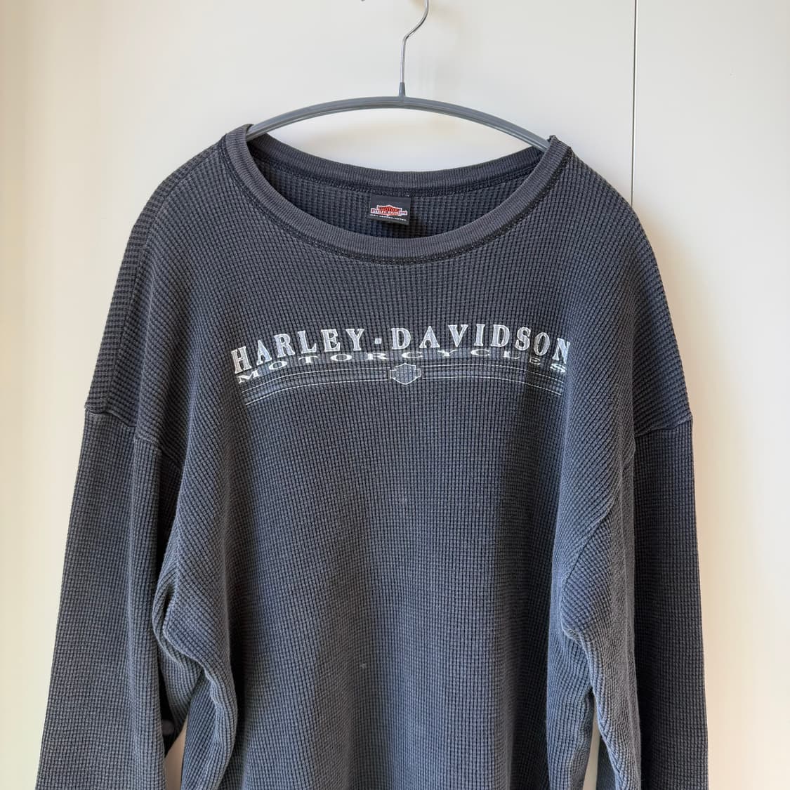 90s 빈티지 할리데이비슨 와플 롱슬리브 써멀 상품이미지3