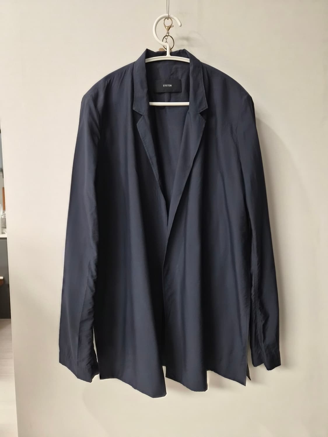 [SYSTEM] 시스템 네이비 루즈핏 경량 아우터 셔츠 (82 사이즈) 상품이미지2