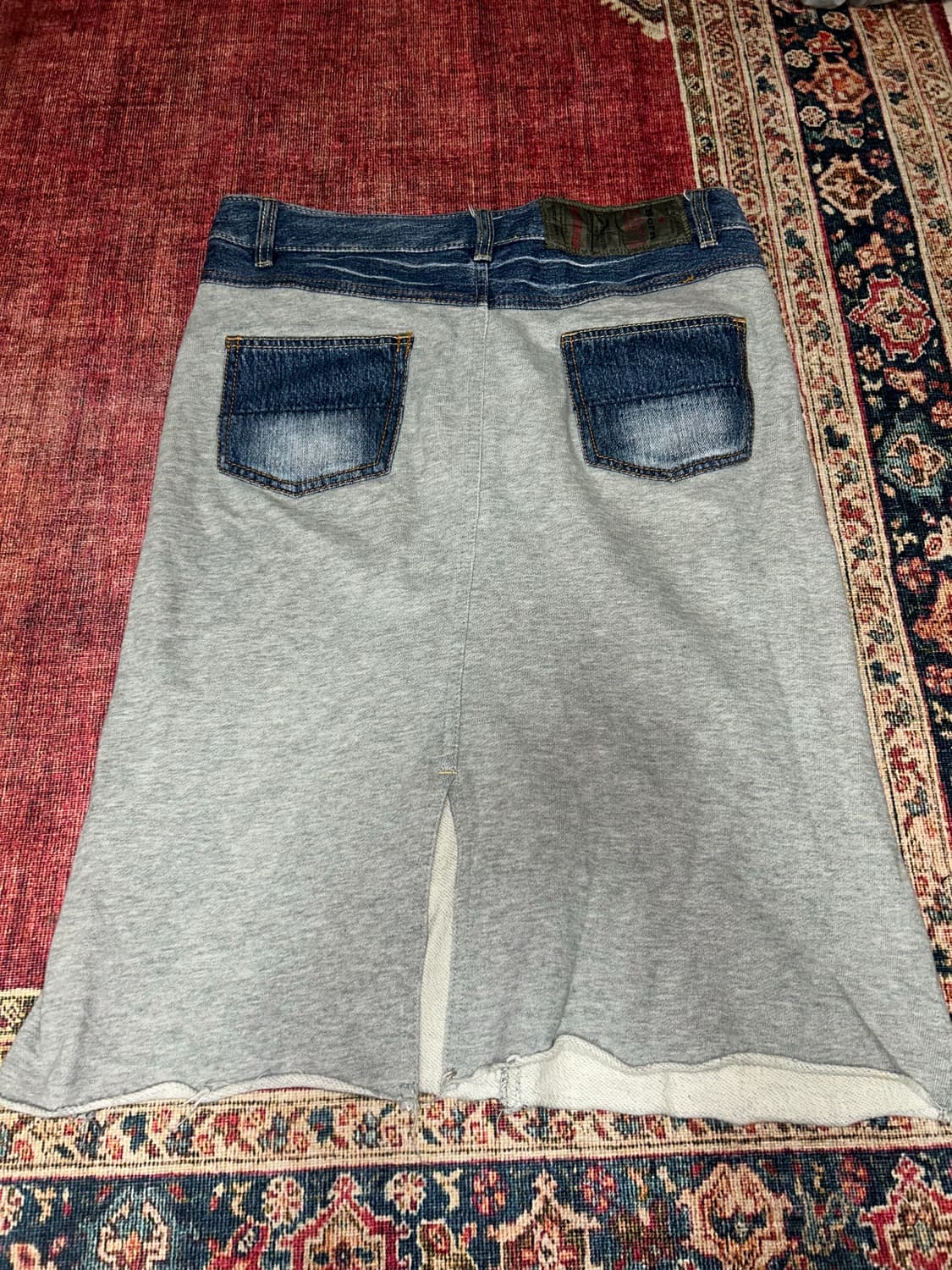 빈티지 데님 트레이닝 믹스매치 스커트  상품이미지2