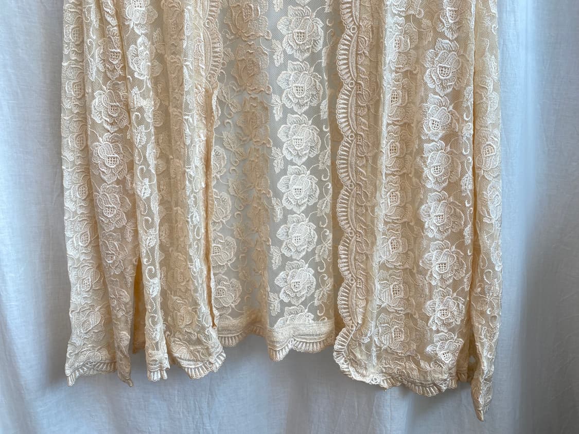 베이지 레이스 오픈 가디건(M-L) 상품이미지6