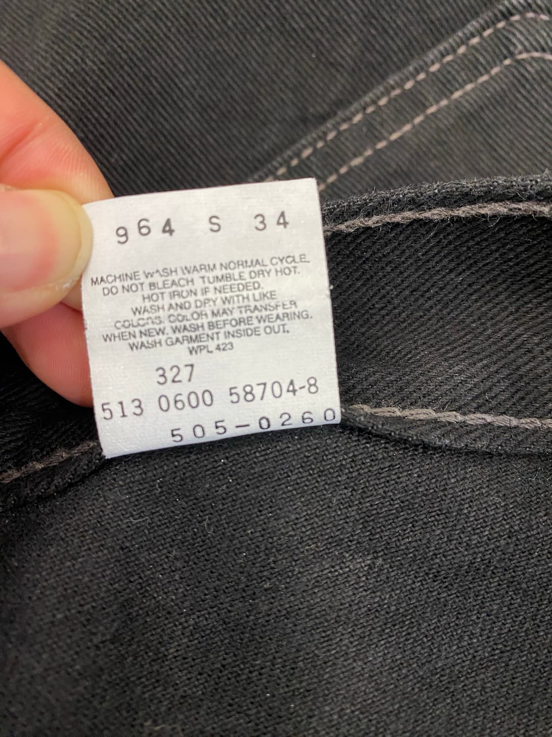00s Levis 리바이스 505 흑청 데님팬츠 상품이미지8