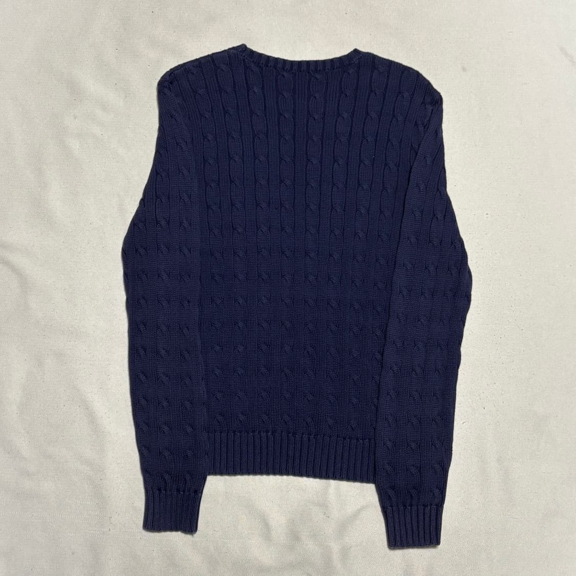 L 폴로랄프로렌 여성용 네이비 케이블 니트 상품이미지3