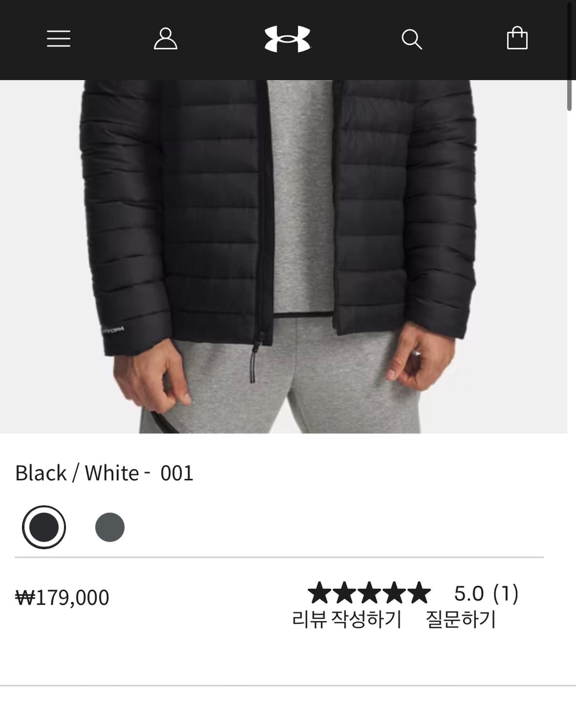 언더아머 ( 택있는 새제품 )스포츠웨어 인슐레이트 자켓 XL  상품이미지2