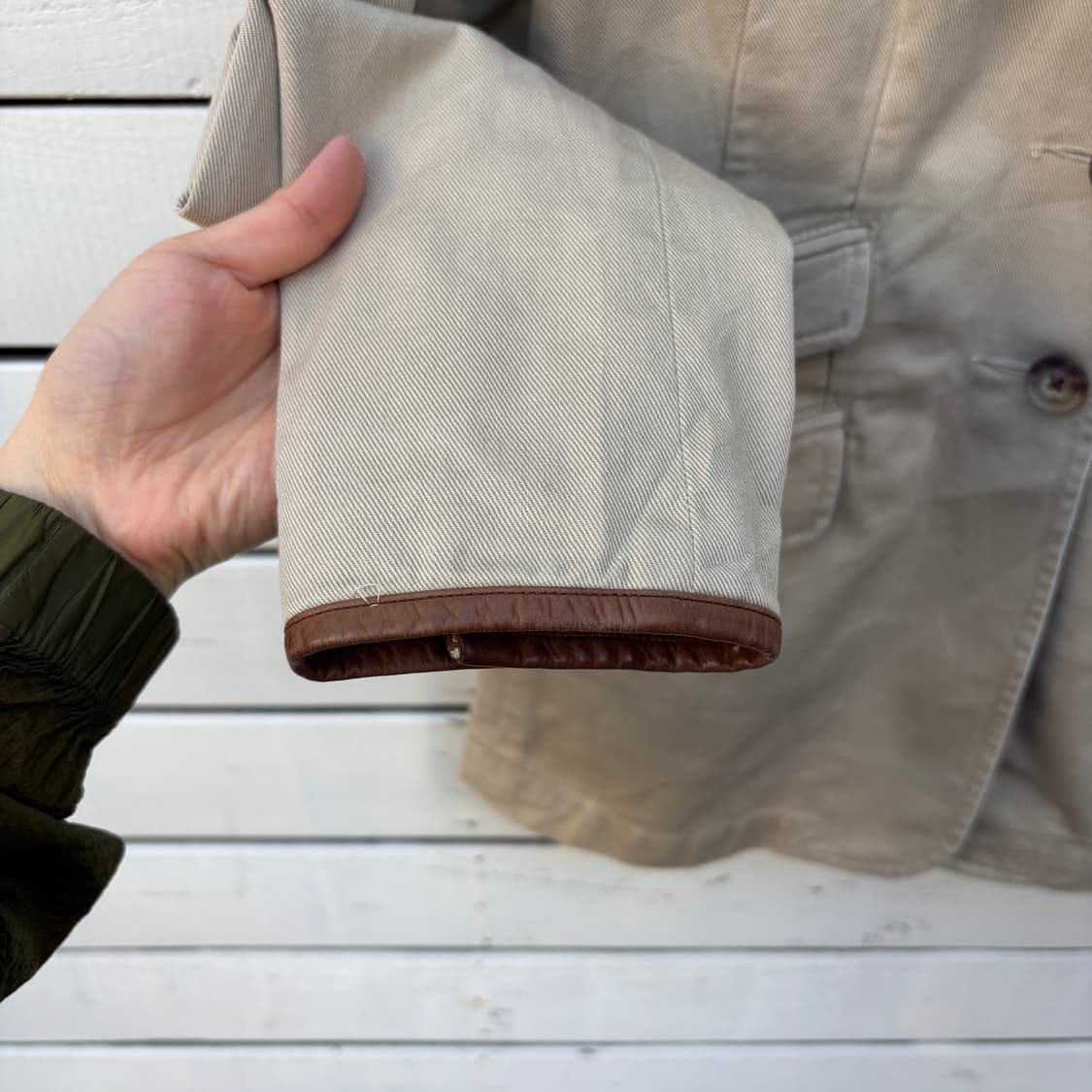 Polo 폴로 코튼 가죽 블레이저 자켓 상품이미지4